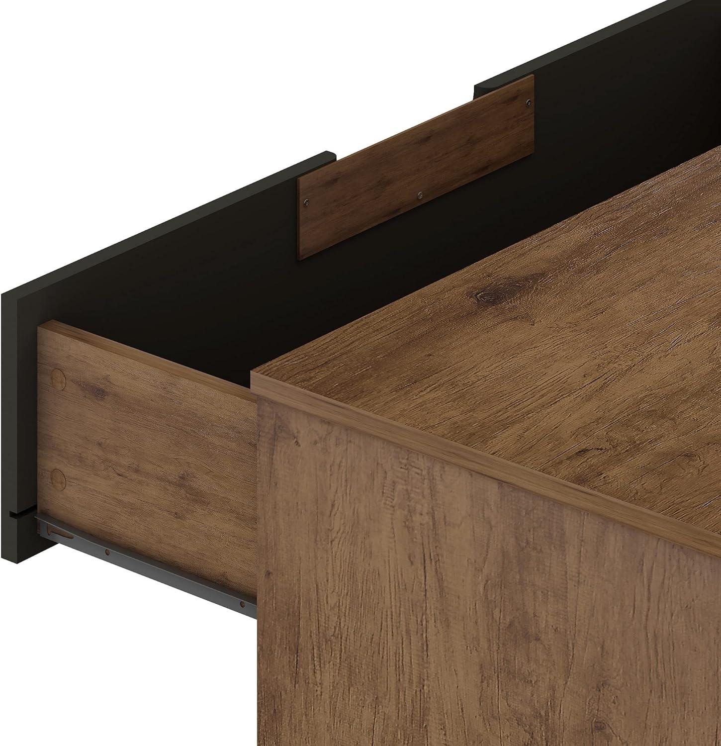 Rockefeller 5 Drawer Dresser and 2 Drawer Nightstand Set - Manhattan Comfort