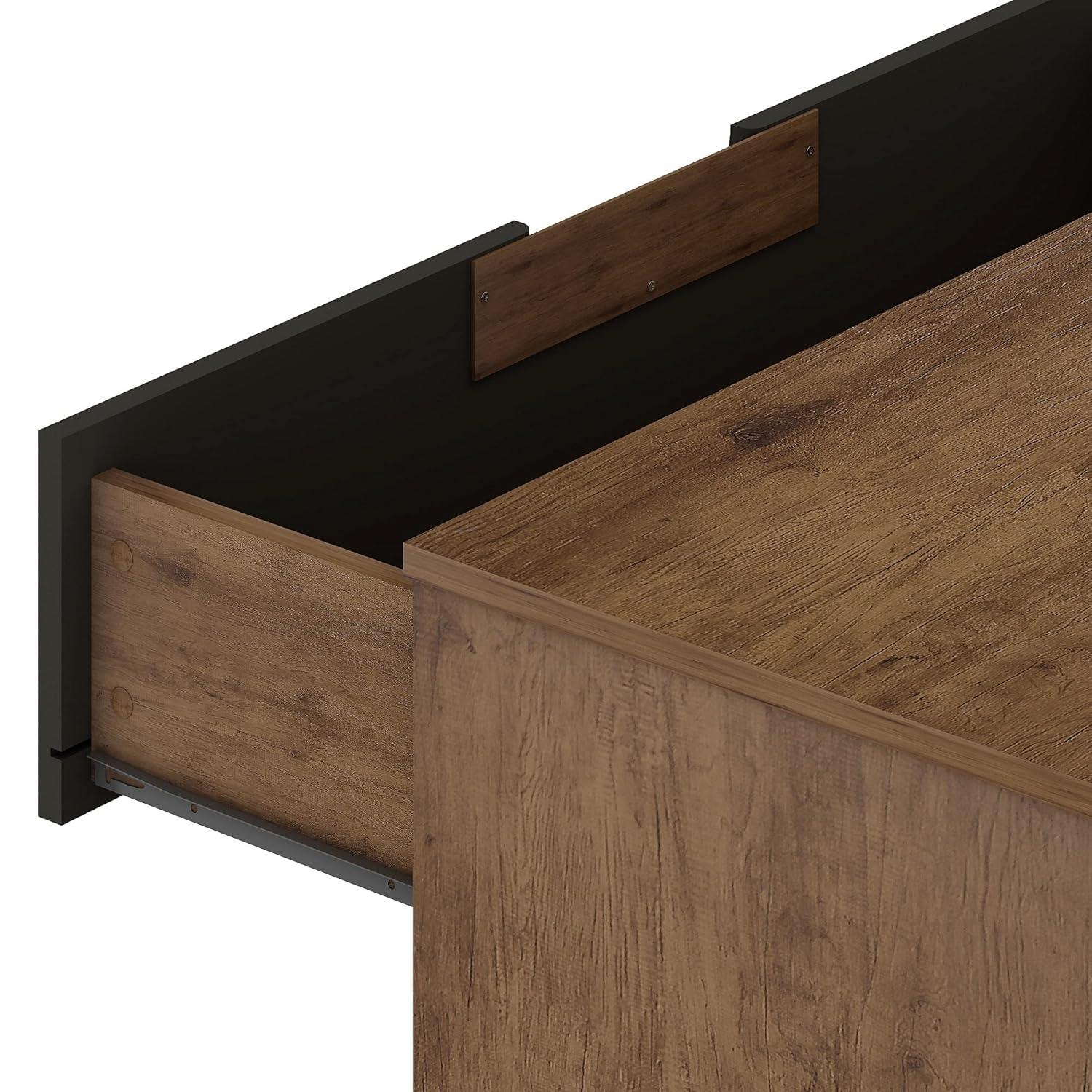 Rockefeller 5 Drawer Dresser and 2 Drawer Nightstand Set - Manhattan Comfort
