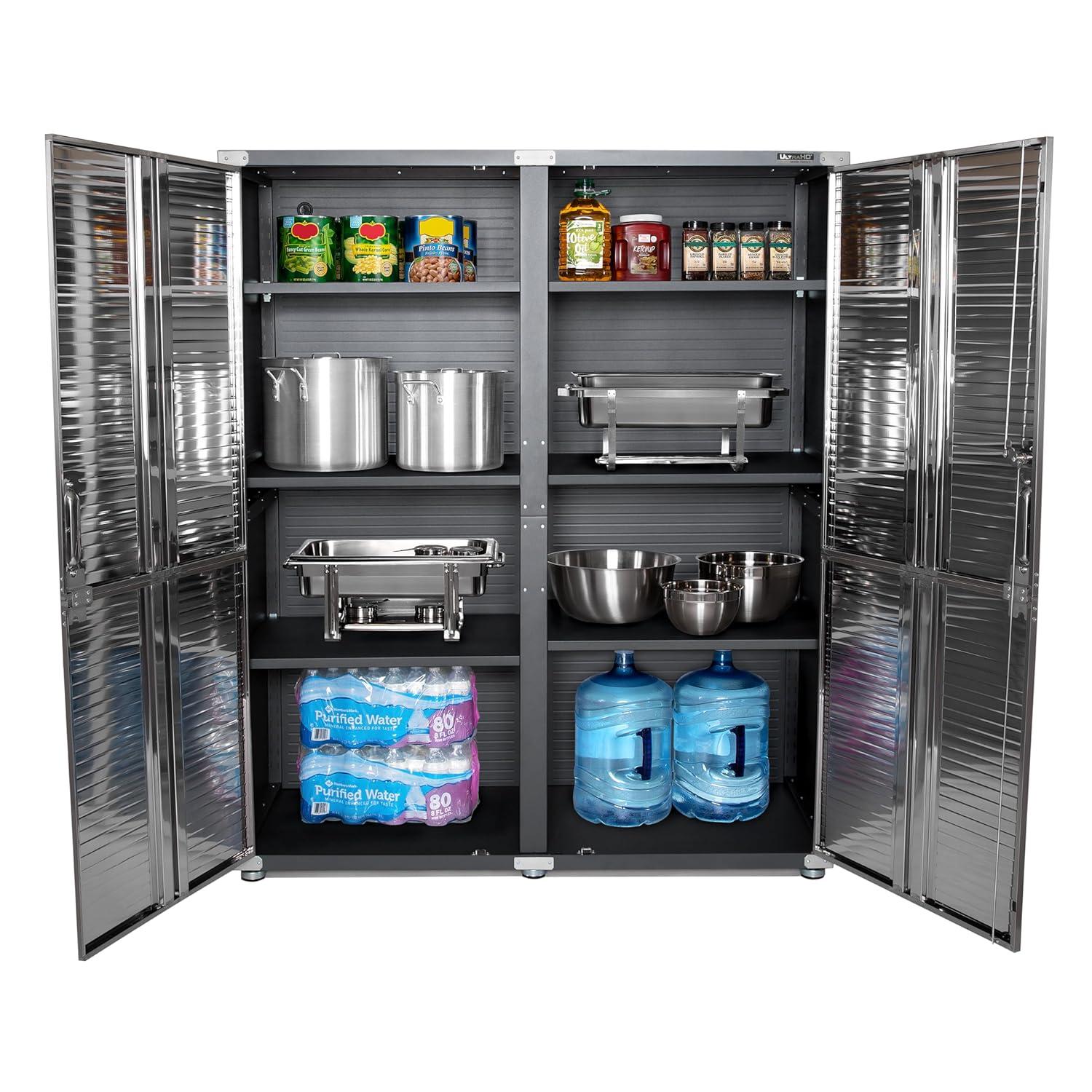 UltraHD® Seville Classics UltraHD Extra-Wide Storage Cabinet, 60" W x 24" D x 72" H
