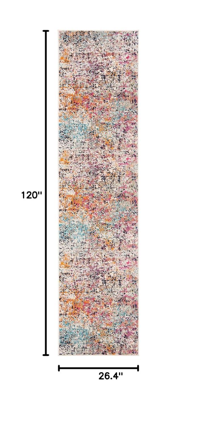 Madison MAD460 Power Loomed Indoor Runner Rug - Grey/Pink - 2'2"x10' - Safavieh