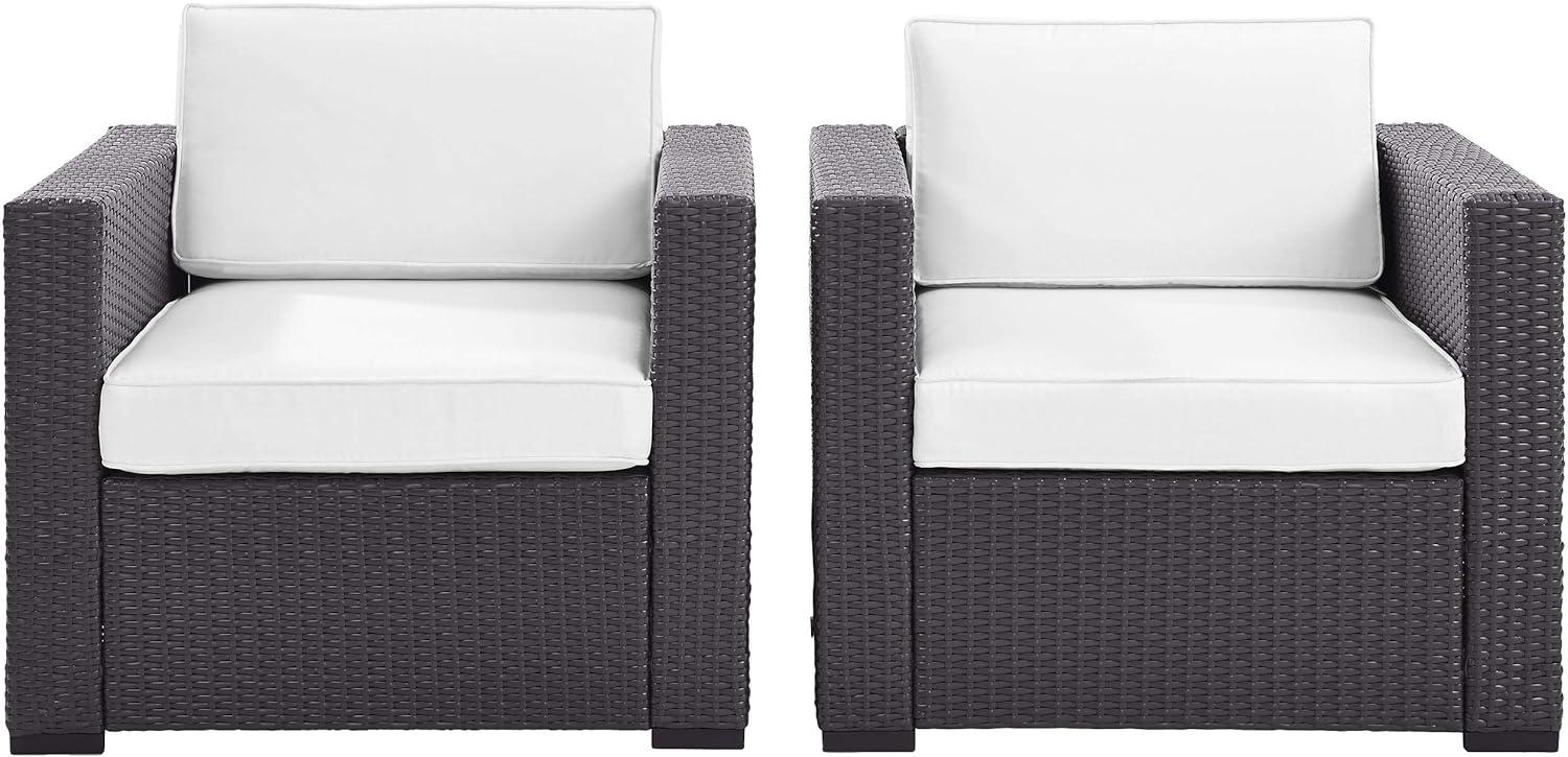 Biscayne 2pk Outdoor Wicker Chairs - White - Crosley