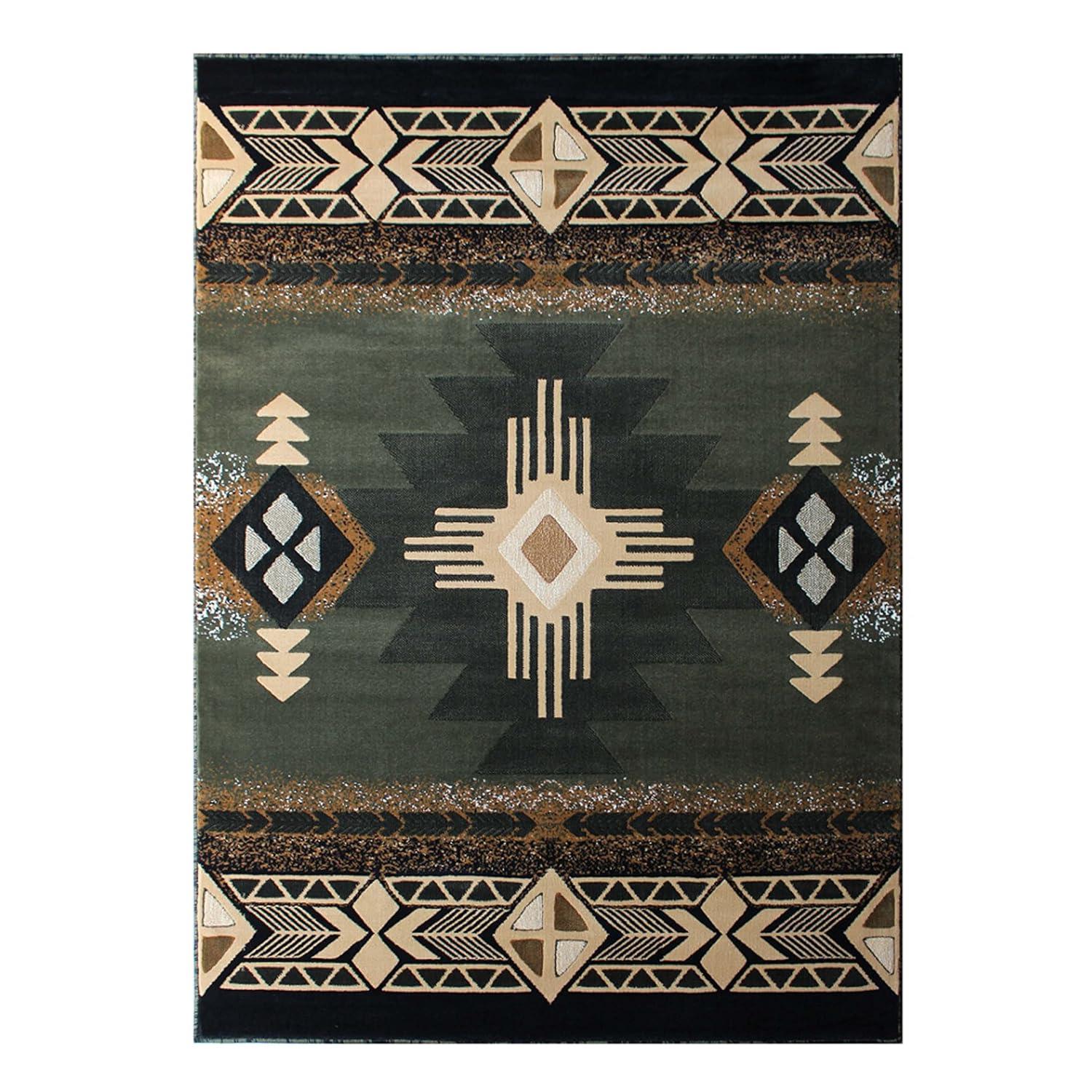 Flash Furniture Mohave Rectangular Southwestern Beige, Sage Area Rug, 5' x 7'