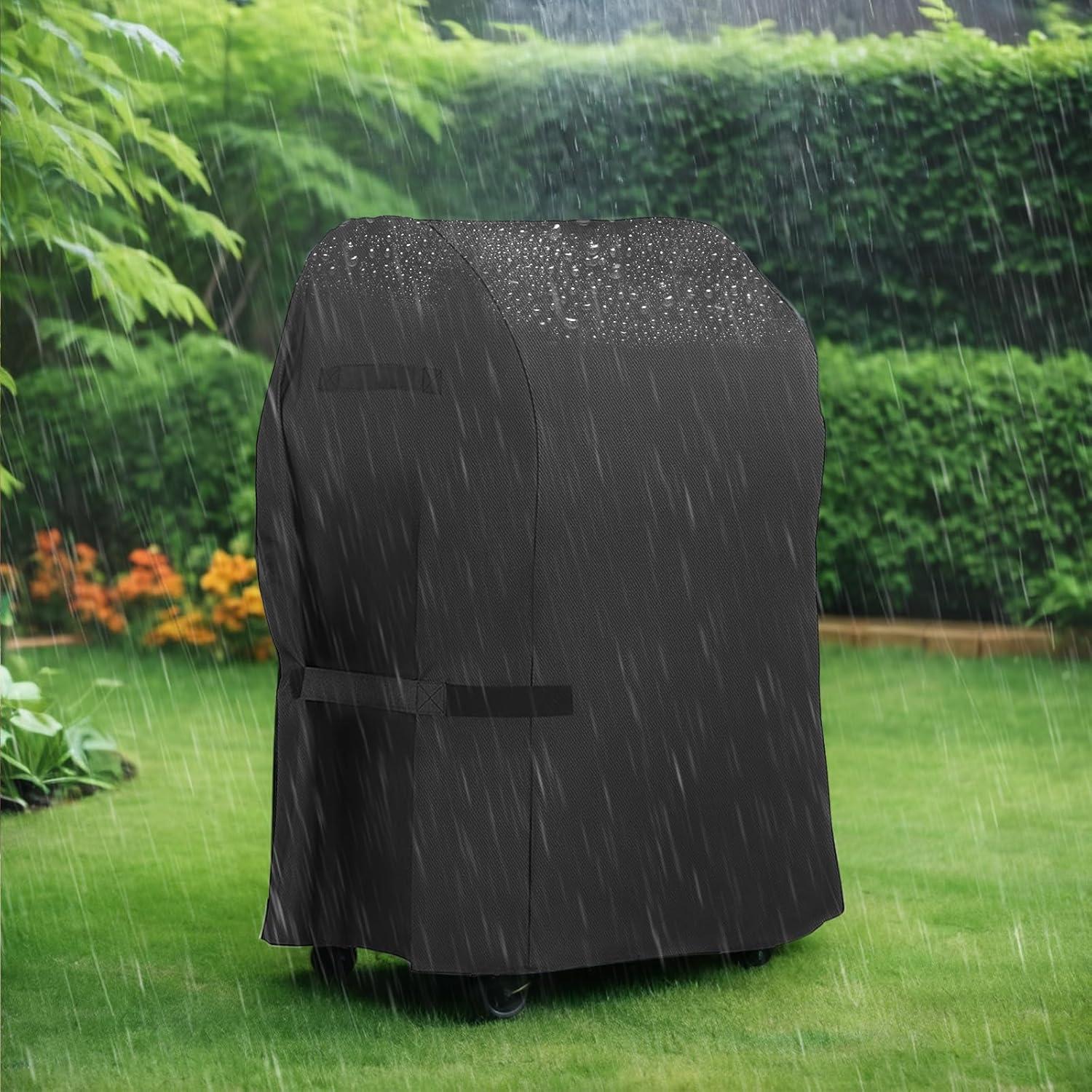 Heavy Duty Black Waterproof 40-Inch Grill Cover