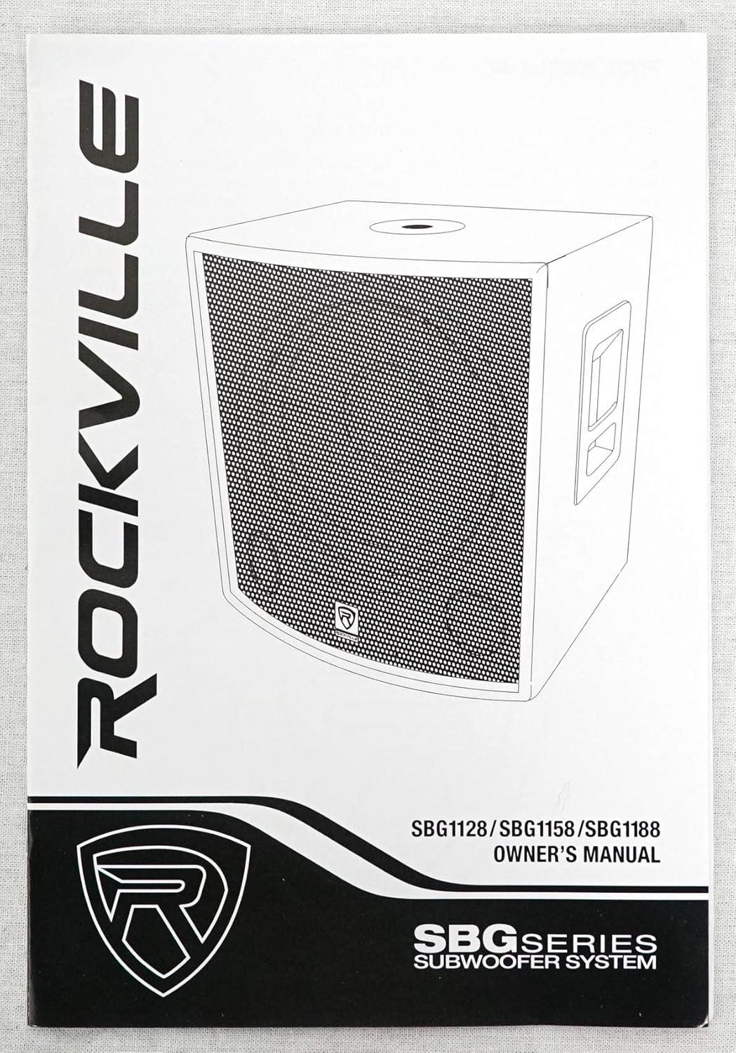 Rockville SBG1128 12" 600 Watt Passive Pro DJ Subwoofer, MDF Cabinet/Pole Mount
