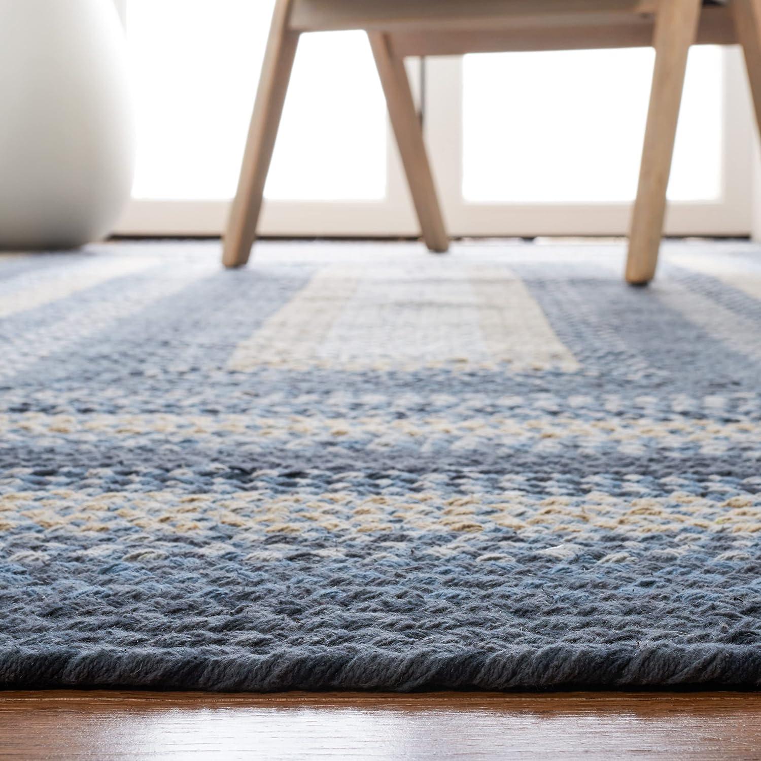 Braided BRD651 Flat Weave Indoor Accent Rug - Yellow/Red - 3'x5' Oval - Safavieh