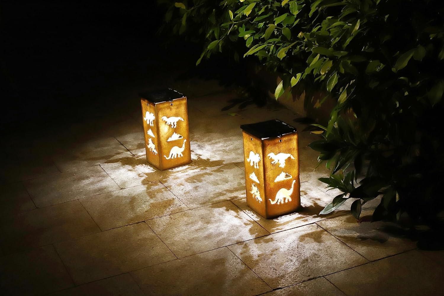 Techko Solar Themed Silhouette Indoor/Outdoor Garden Décor Lantern