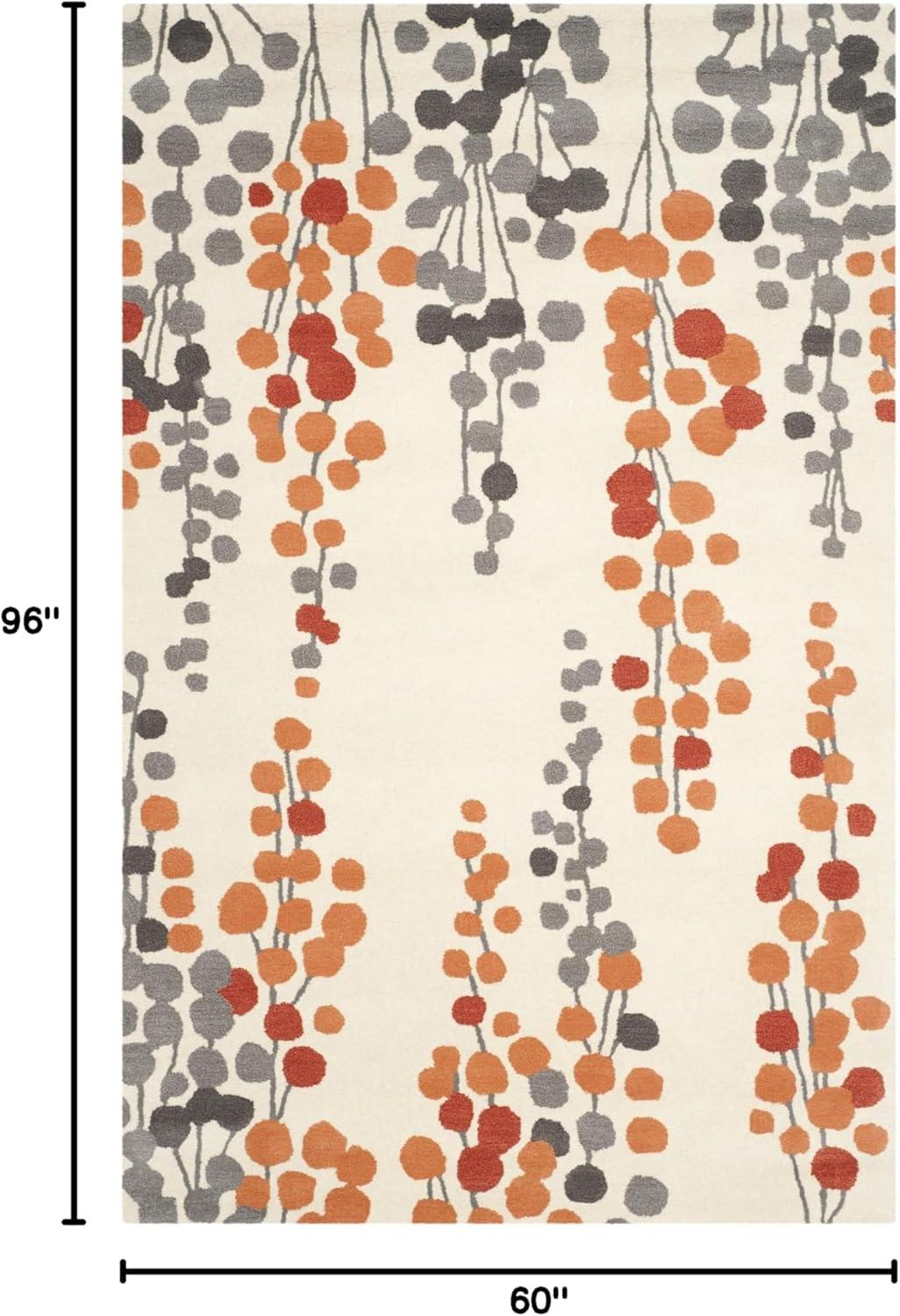 Soho SOH338 Hand Tufted Area Rug - Beige/Orange - 5'x8' - Safavieh.