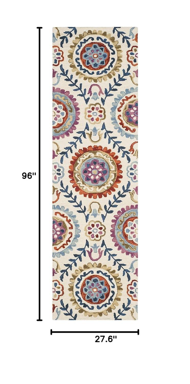 SAFAVIEH Suzani SZN374B Hand-hooked Ivory / Multi Rug