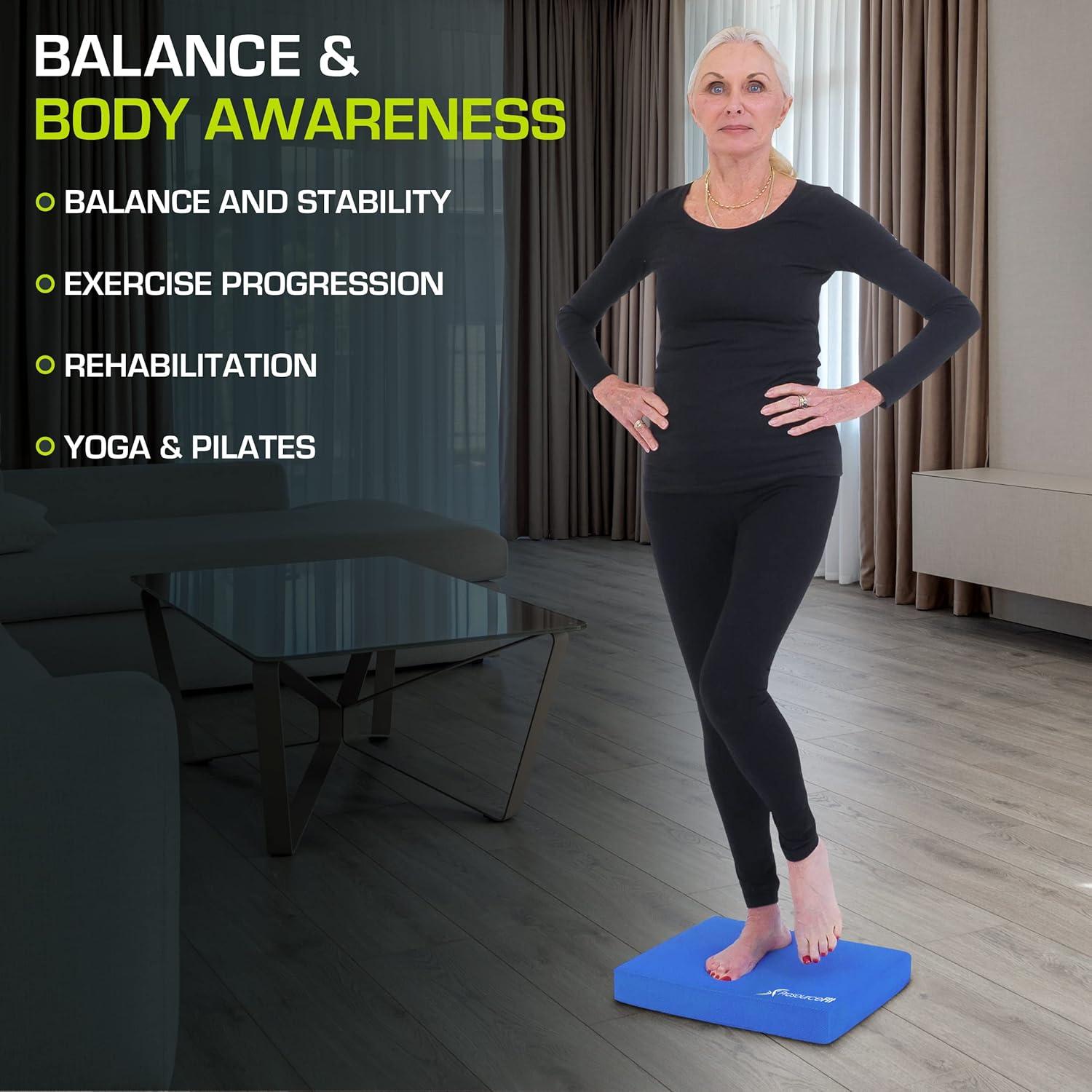 ProsourceFit Exercise Balance Pad 15.5x12.75-in, Blue