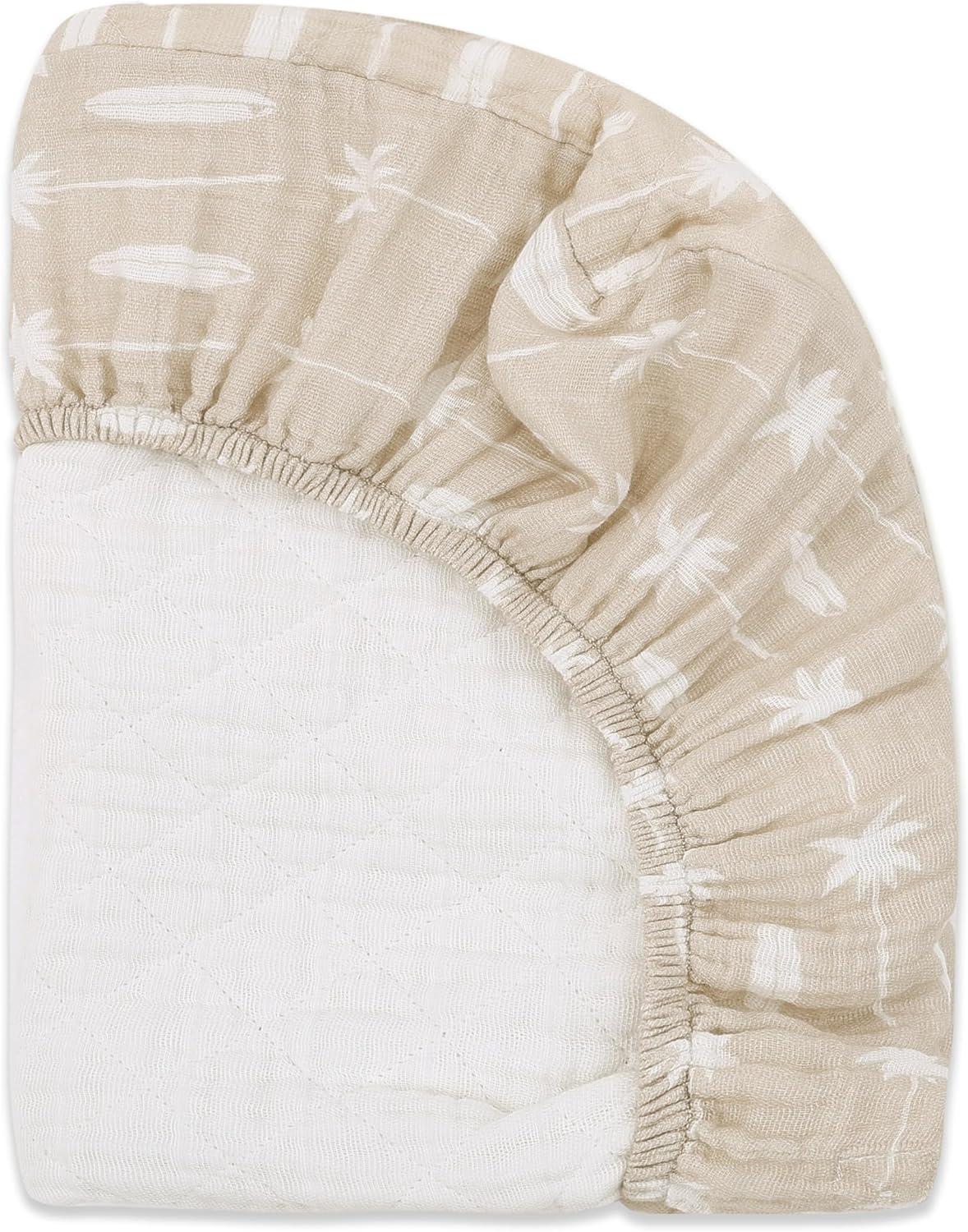 Beach Bum Quilted Muslin Changing Pad Cover