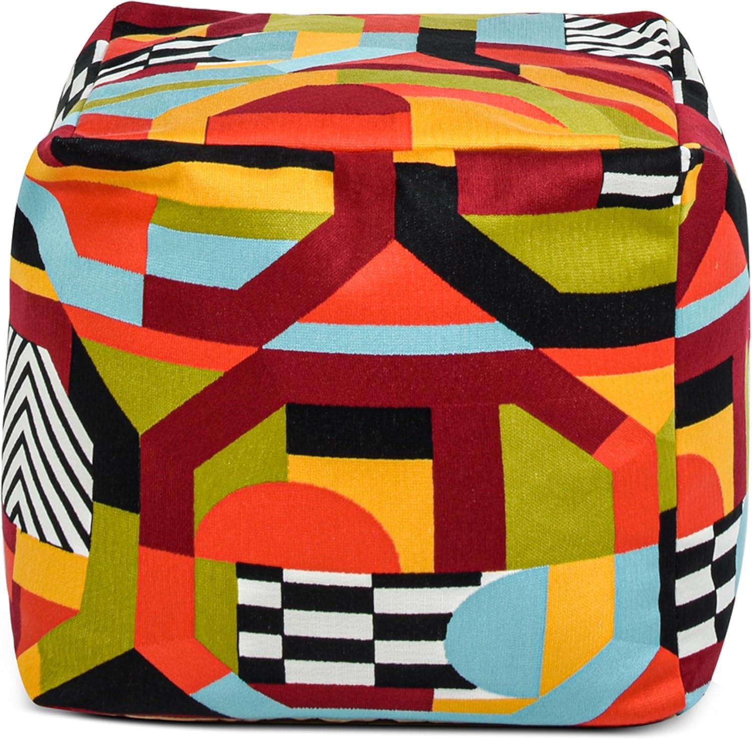 Jennifer Taylor Home Pouf 23" Luxury Oversized Bean Bag Cube Ottoman