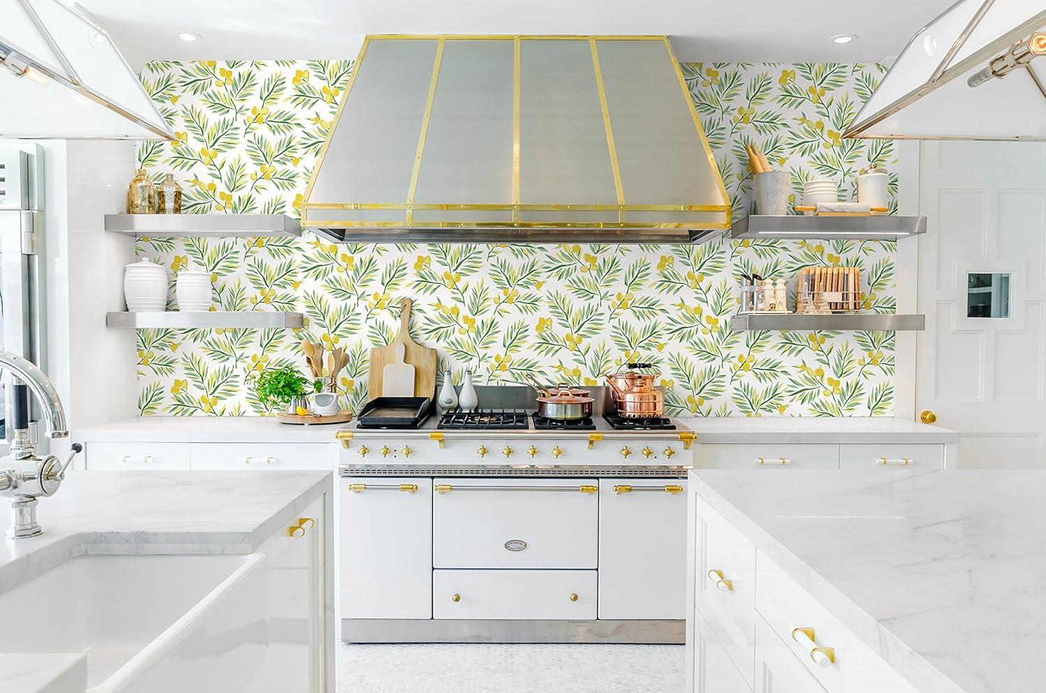 NextWall Lemon Branch Peel and Stick Wallpaper