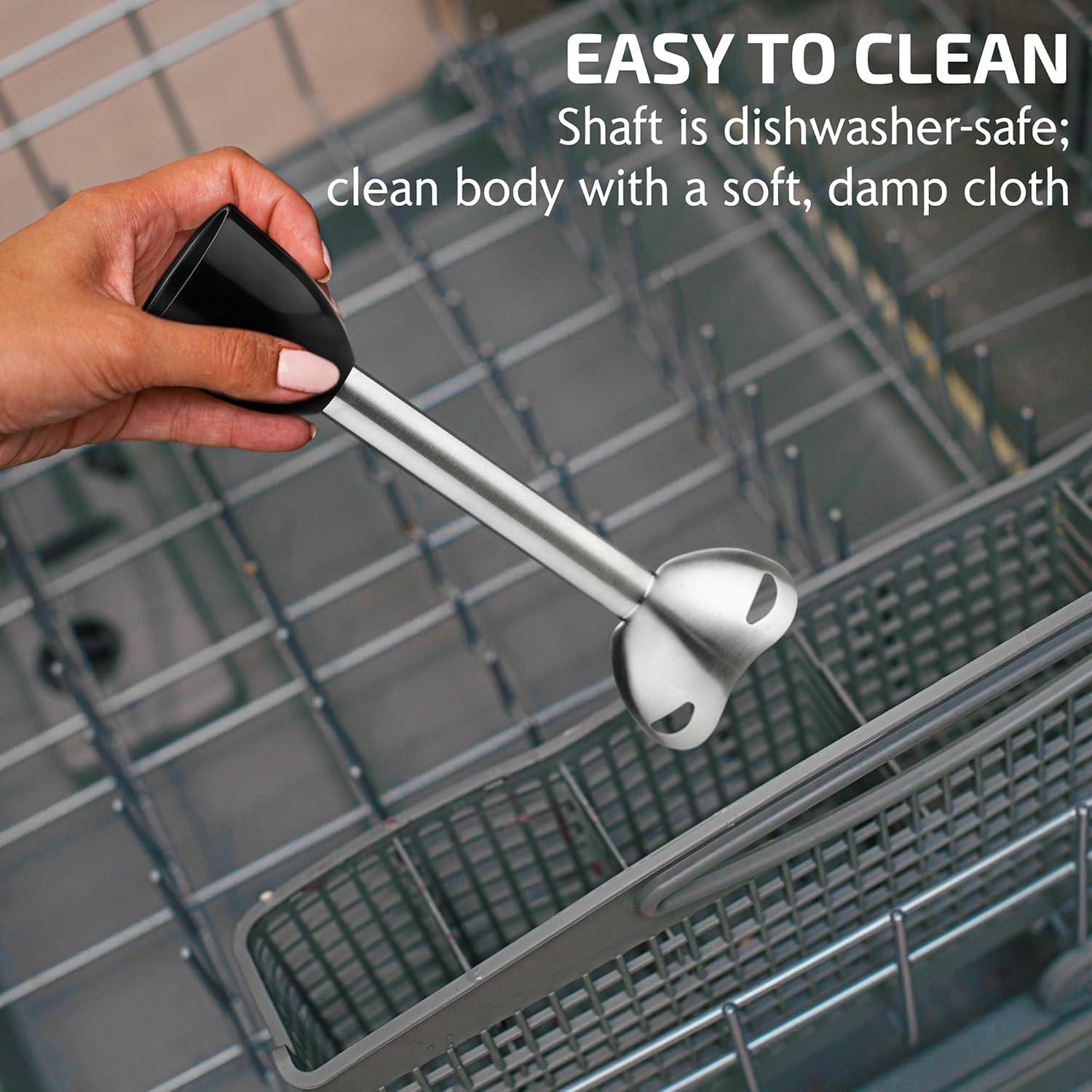 OVENTE Electric Immersion Hand Blender 300 Watt 2 Mixing Speed