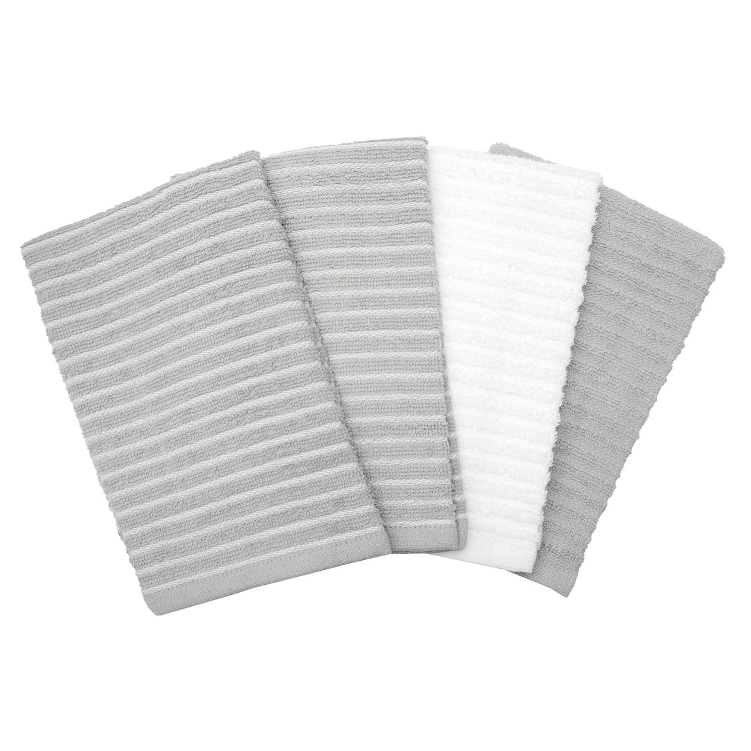 RITZ Cotton Stripe Tea Towel Kitchen Towel (Set of 4)