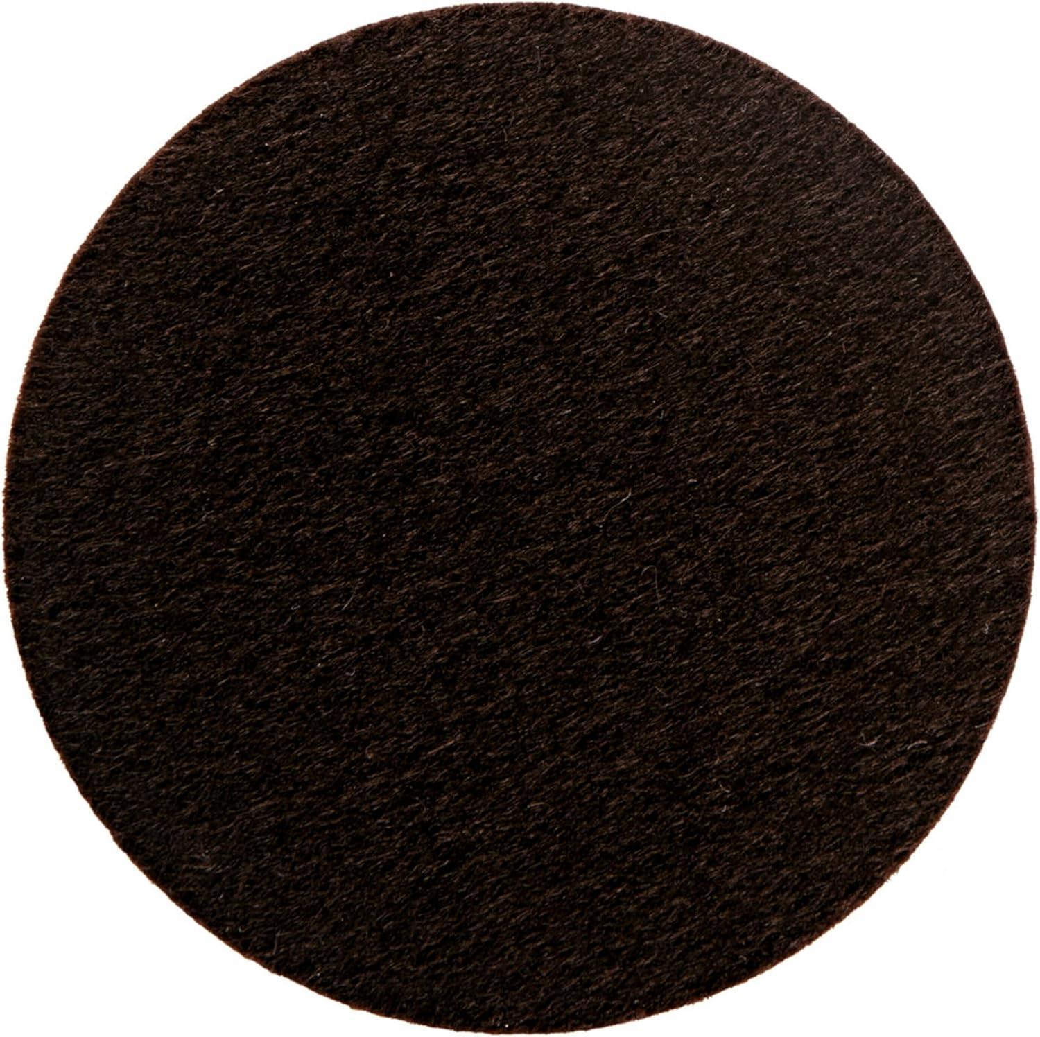 3 in. Brown Round Surface Protection Felt Floor Pads (4-Pack)