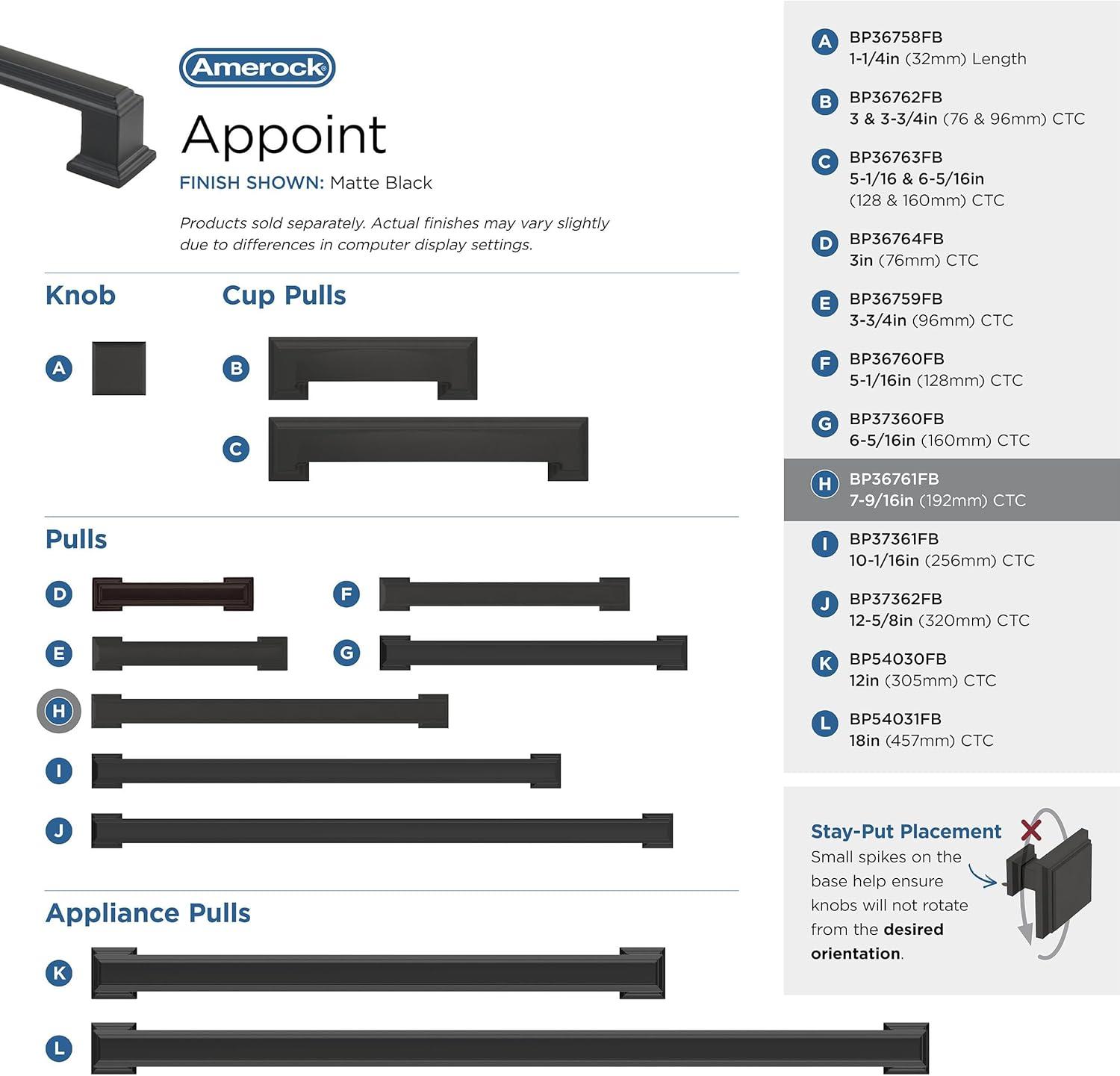 Amerock Appoint Cabinet or Drawer Pull