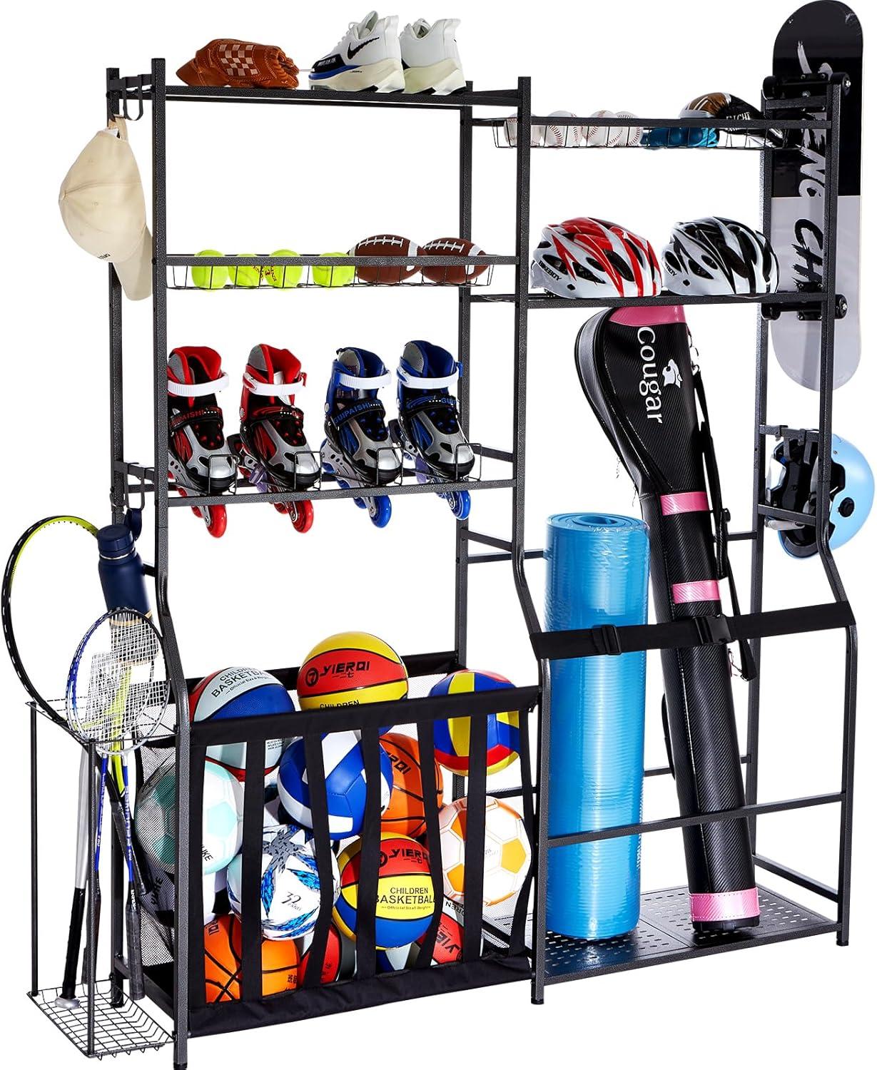 VEVOR GEFSNJHSF0G2GAR4SV0 Steel Freestanding Adjustable Multi-Use Sports Rack
