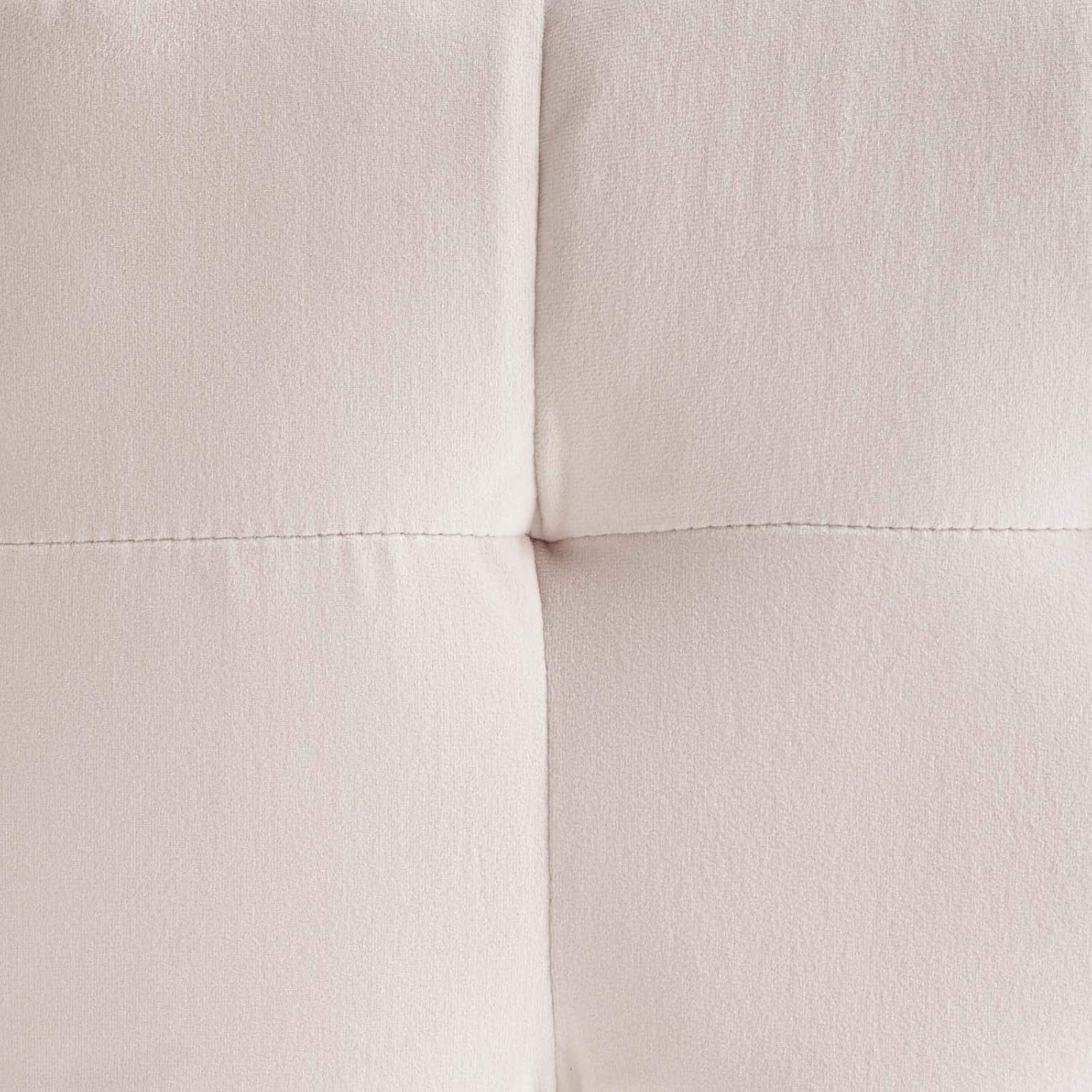 Contour Cube Velvet Ottoman Pink