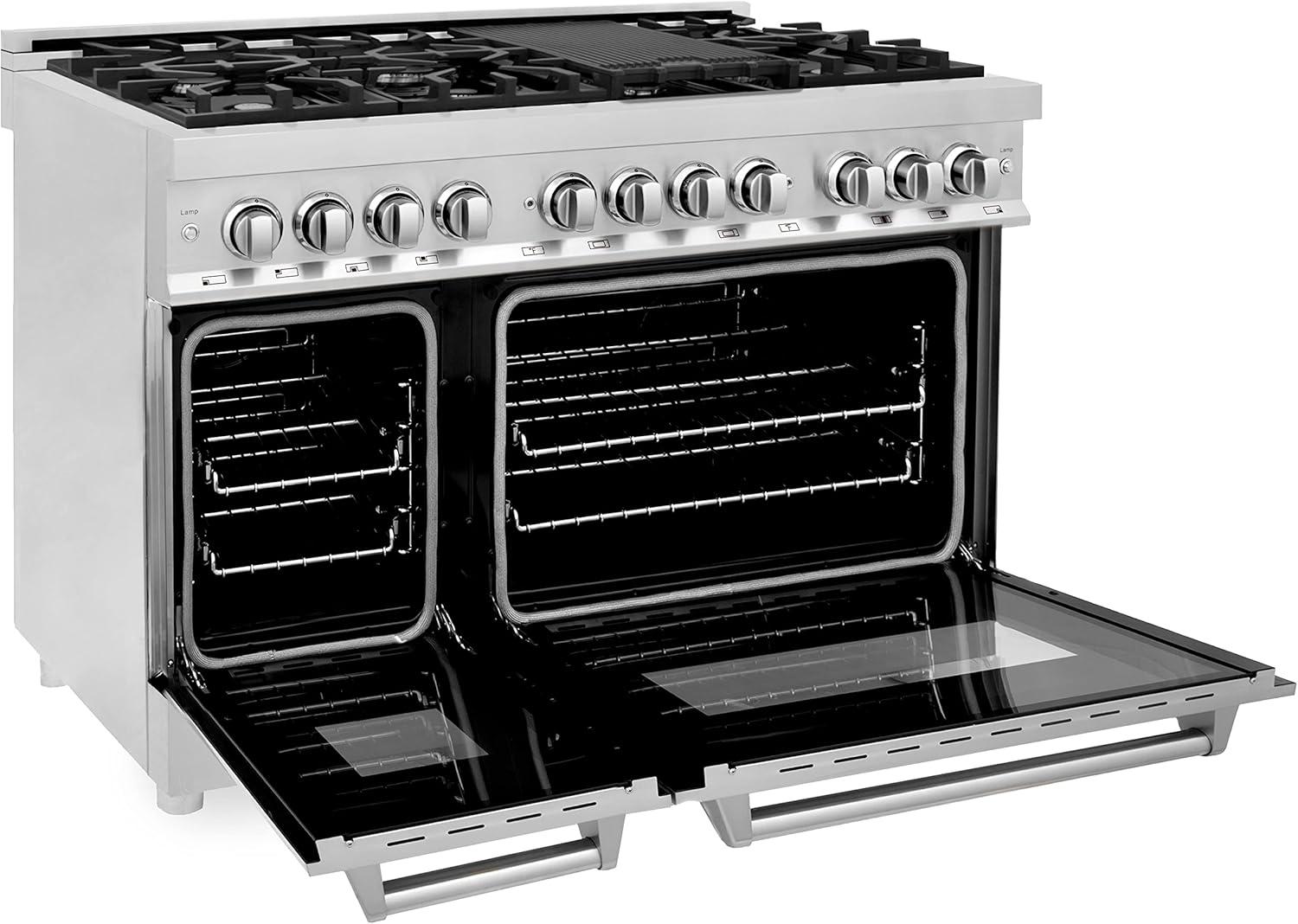 ZLINE 48" Legacy Dual Fuel Range w/ 7 Burner Gas Cooktop and 2 Electric Ovens