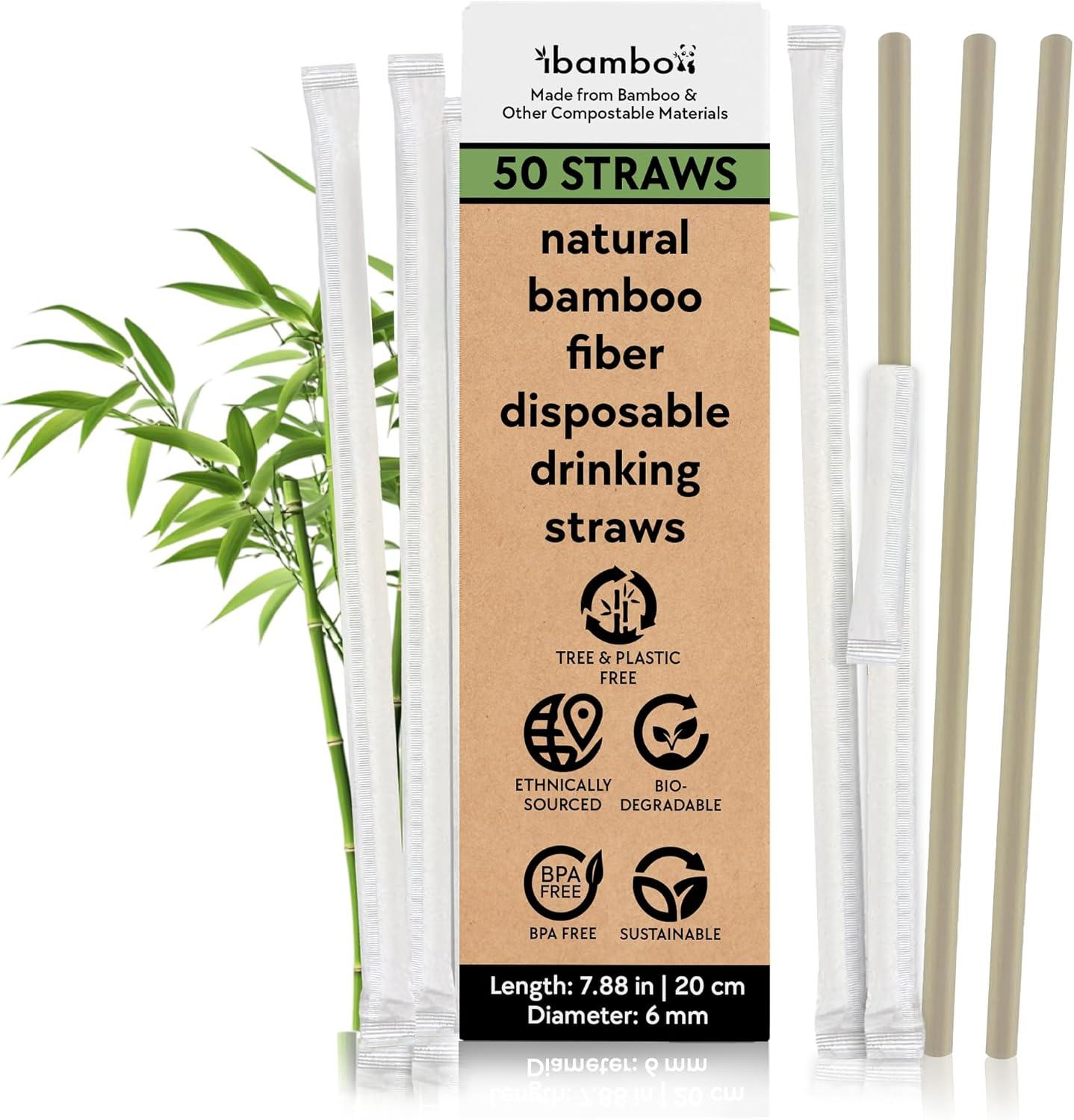 Ibambo Bamboo Straws - Disposable Eco-Friendly Sippers