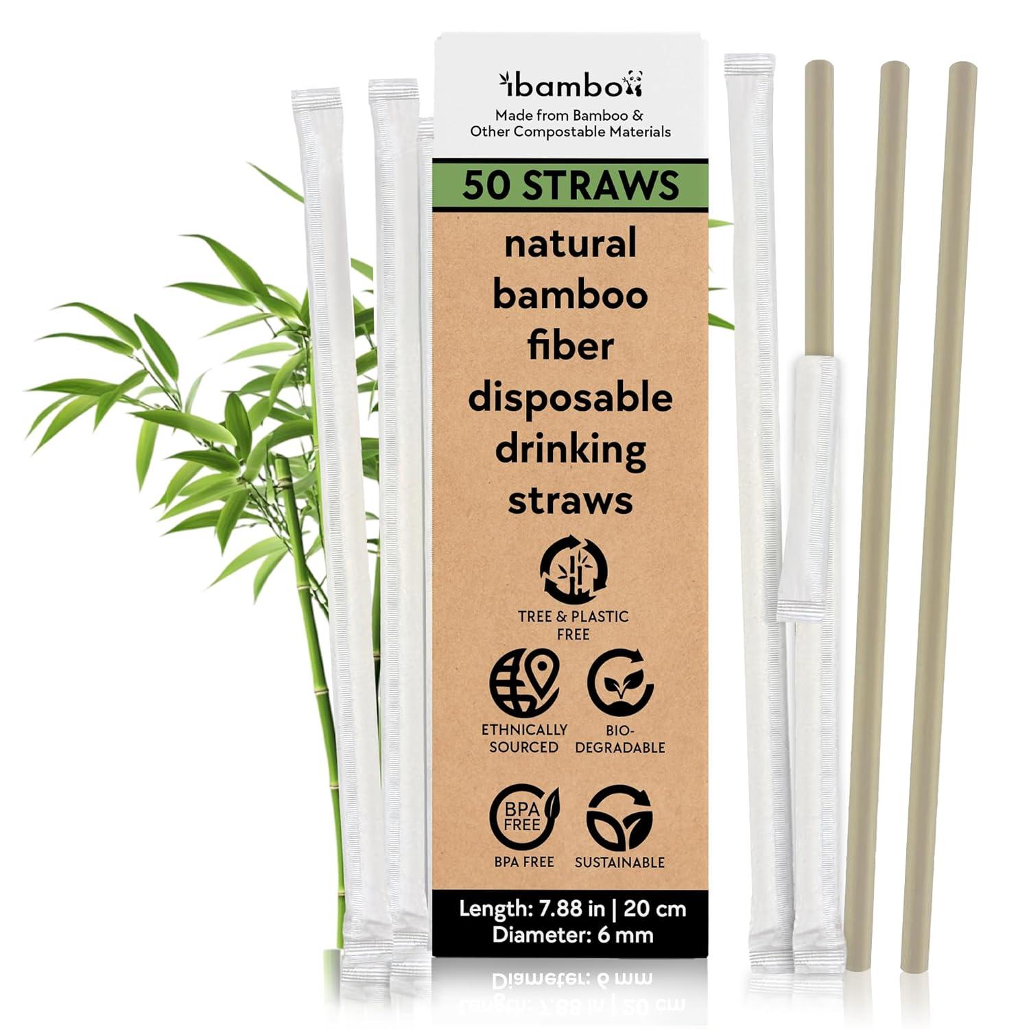 Ibambo Bamboo Straws - Disposable Eco-Friendly Sippers