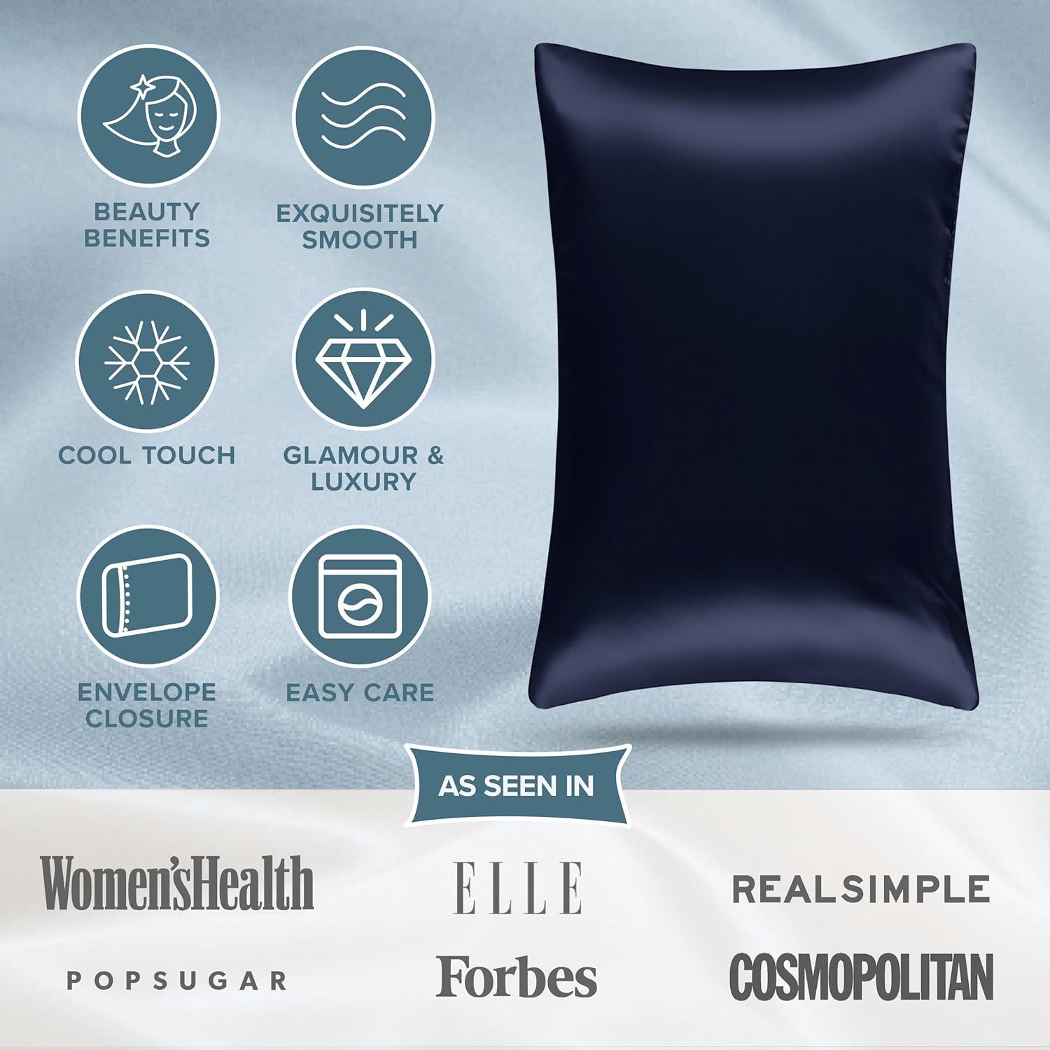Bare Home Soft Poly Satin Pillowcase Set