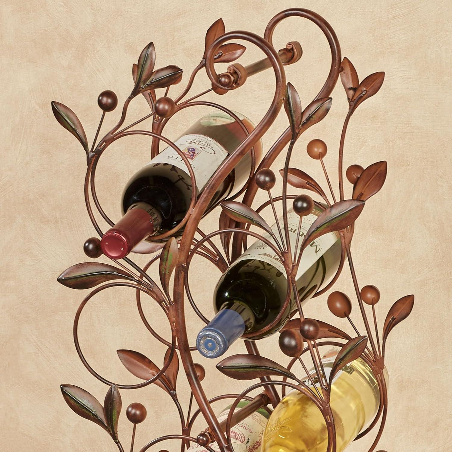 Touch of Class Catalonia Floor Wine Rack Brown - Made of Metal - Painted by Hand