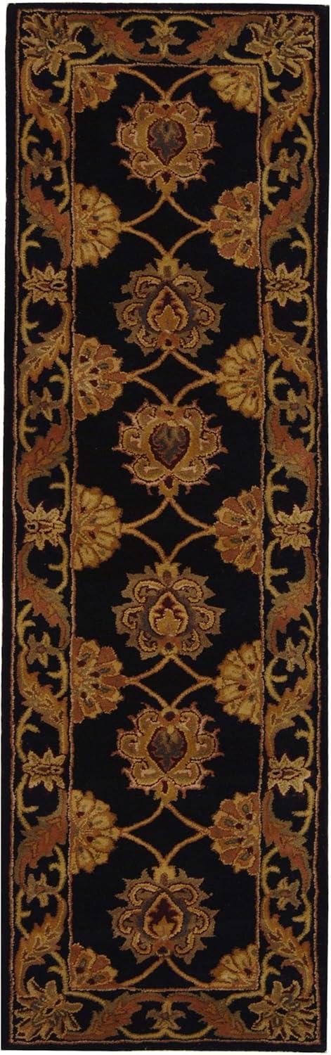 SAFAVIEH Heritage Portmont Traditional Wool Area Rug, Black, 2'3" x 4'