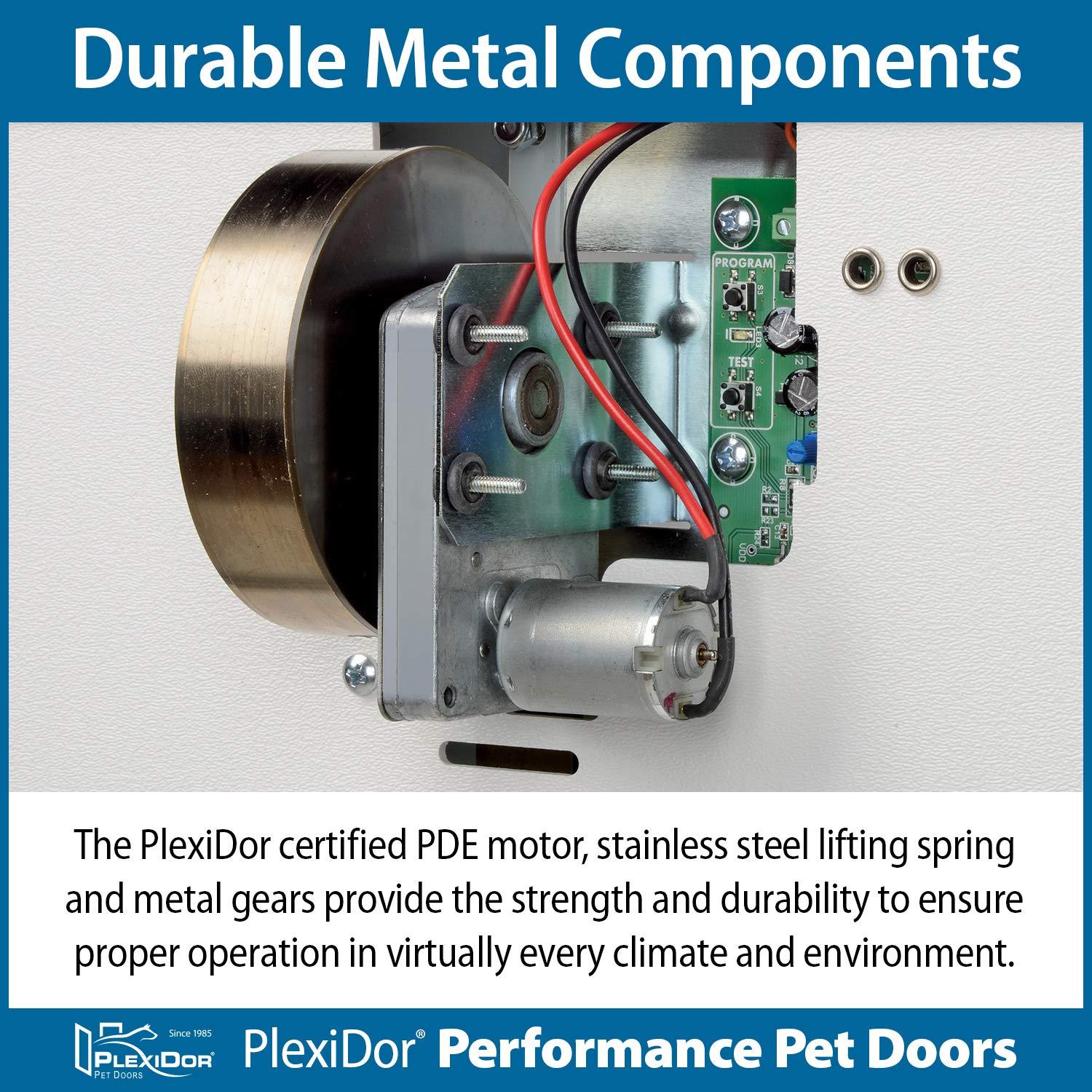 PlexiDor Performance 17.13'' W x 54.63'' H Door Mounted Electronic Pet Door