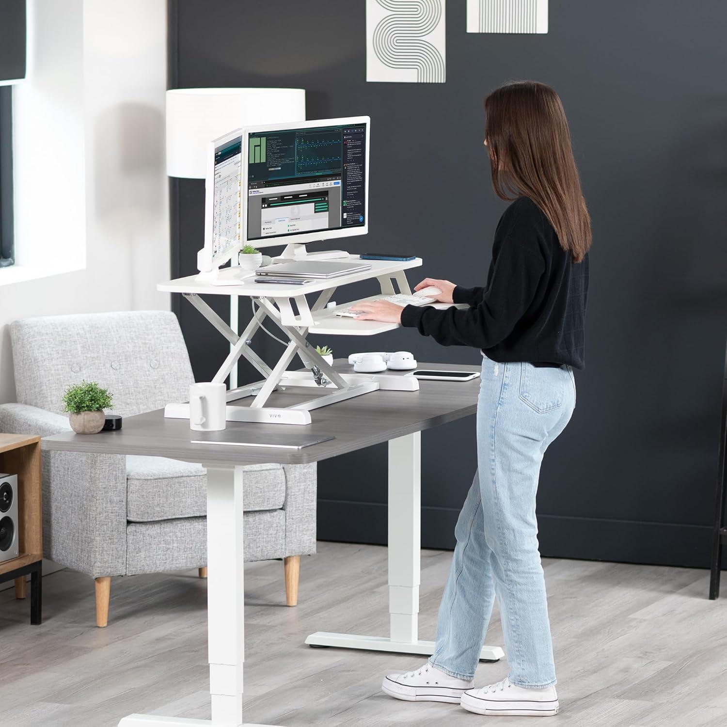 VIVO Height Adjustable Standing Desk Converter (DESK-V000K Series)