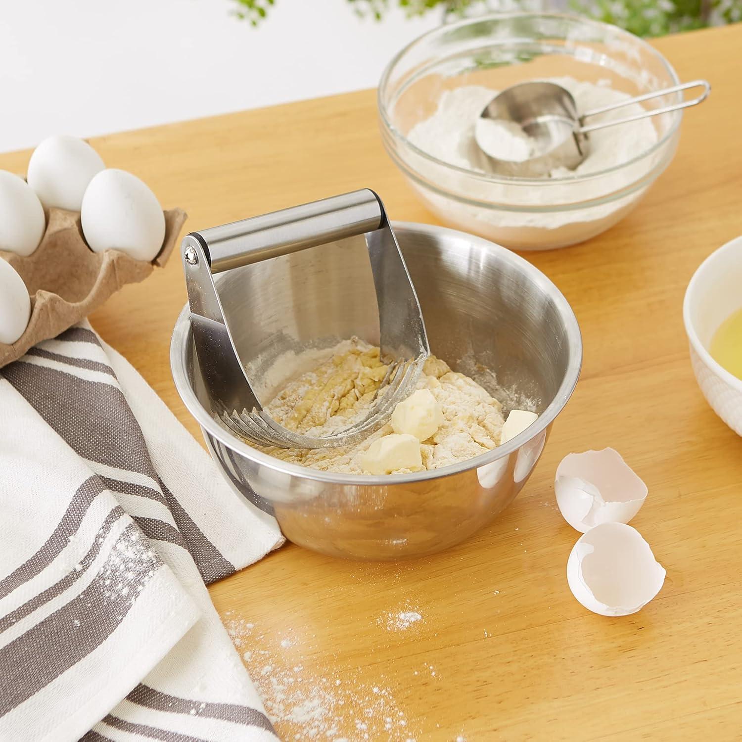 Stainless Steel Pastry Dough Blender with Non-Slip Handle