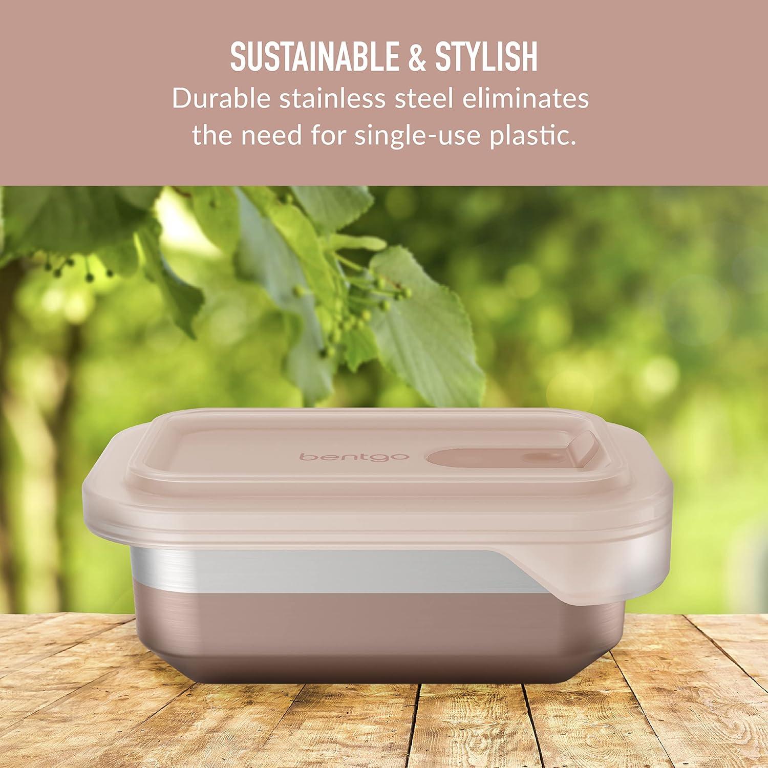 Bentgo Microsteel Heat and Eat Container Rose