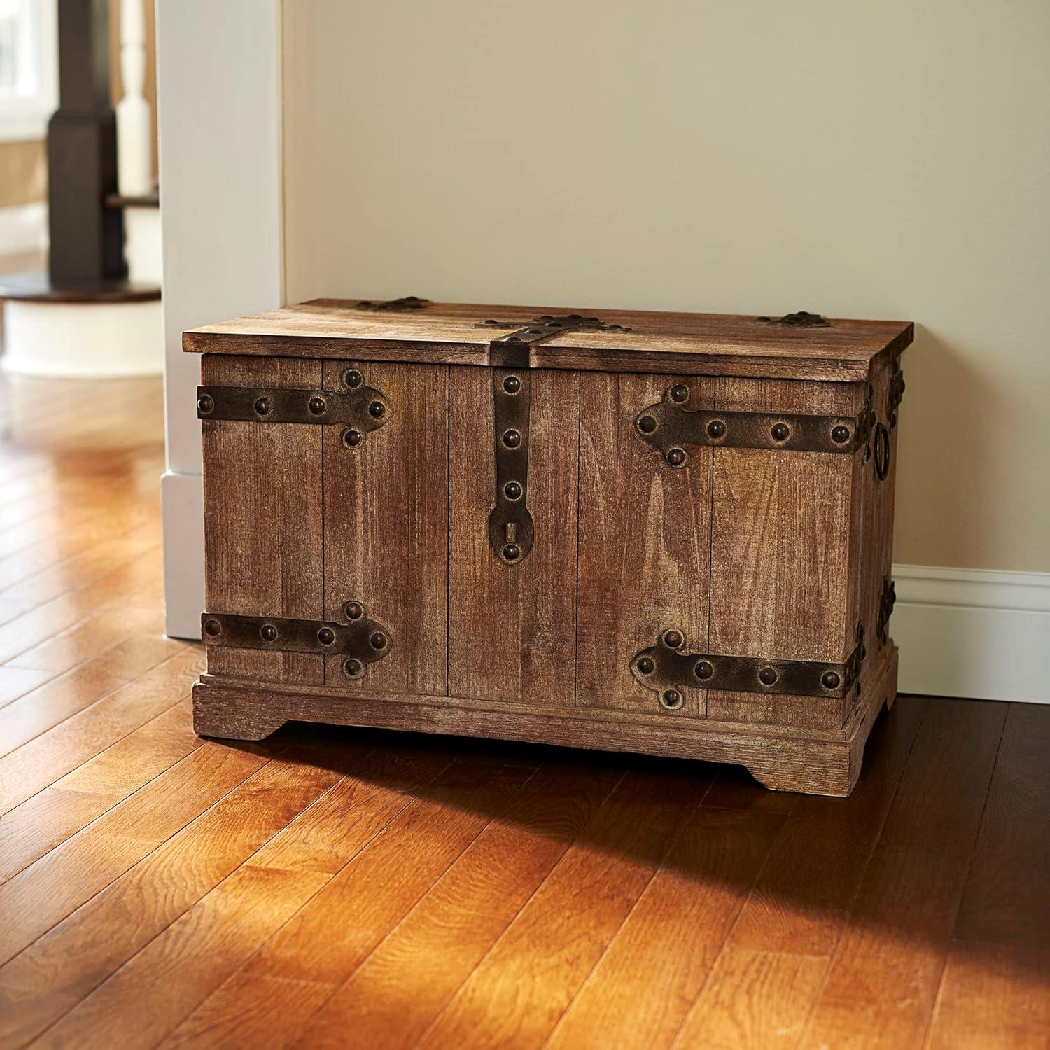 Household Essentials 2 Piece Wood Accent Trunk