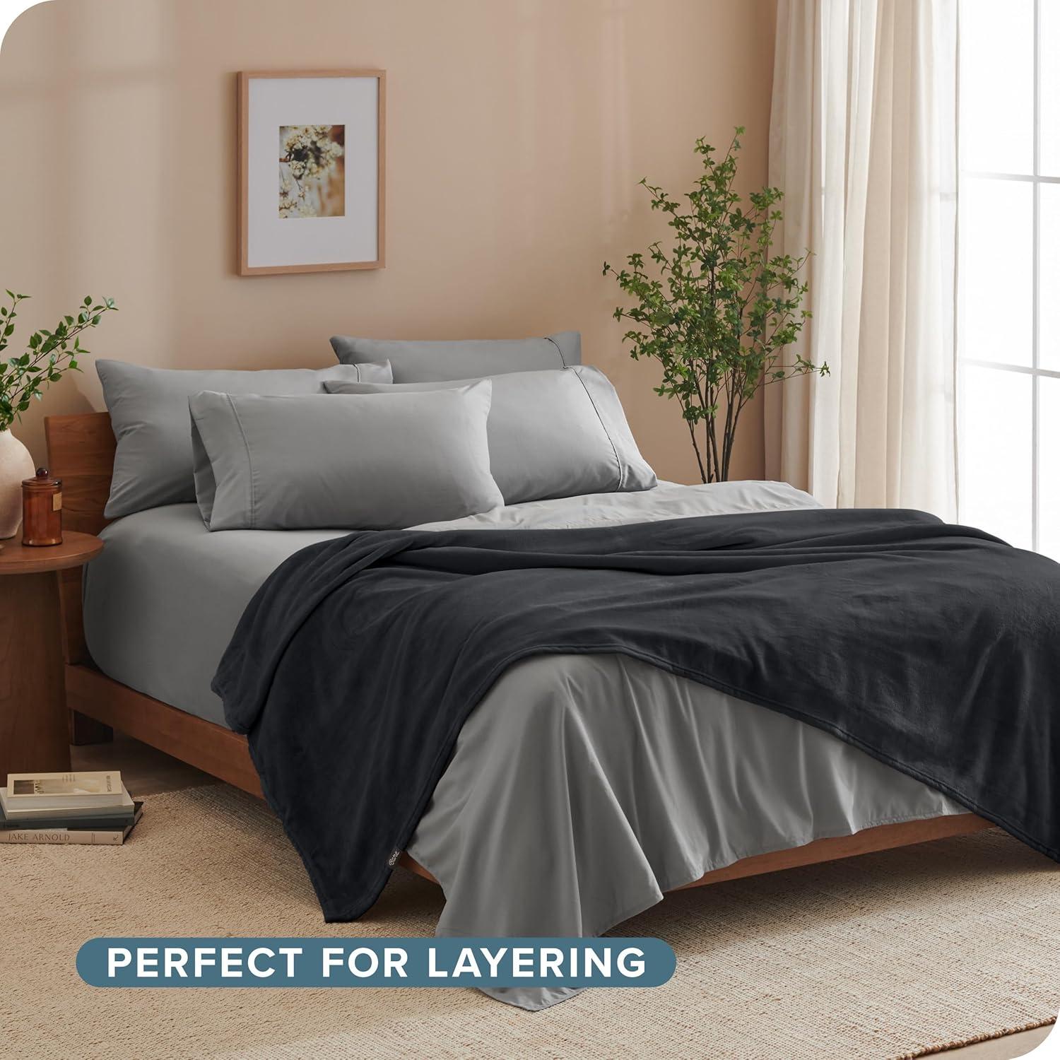 Bare Home Bare Home Microplush Fleece Blanket - Fuzzy, Warm, Bed/Throw Blanket