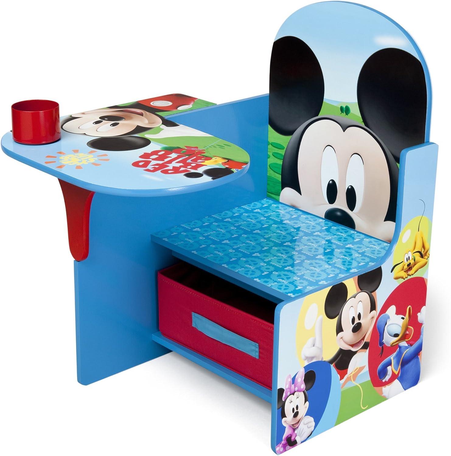 Delta Children Mickey Kids Study 21.5" W Writing Desk and Chair set
