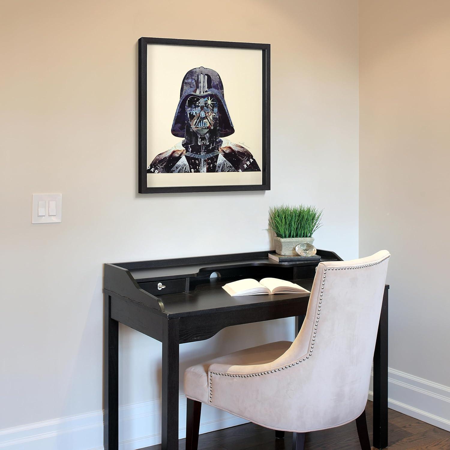 Star Wars Darth Vader Black Wood Framed Art Collage