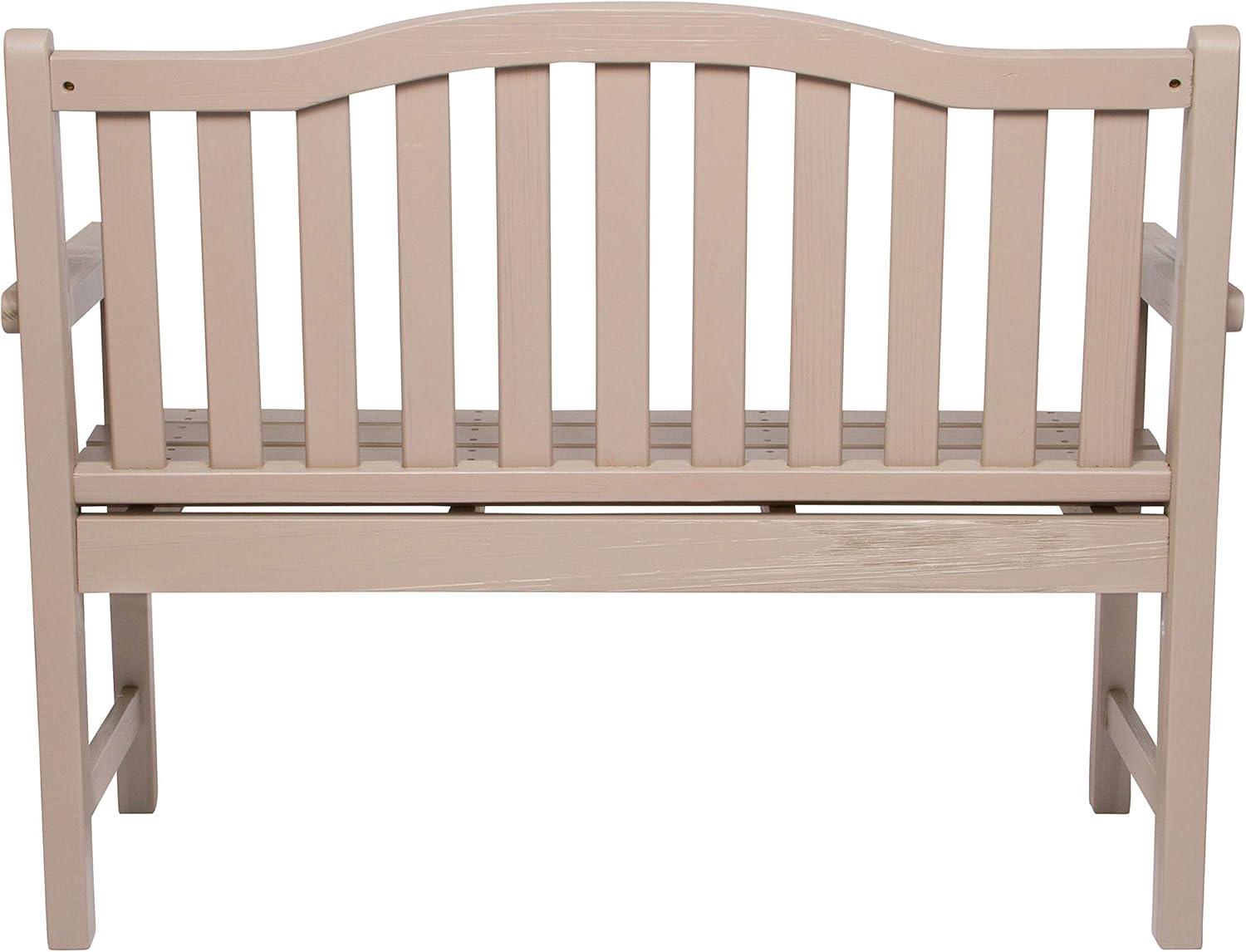 Shine Company Traditional Cedar Wood Patio Porch Garden Bench in Gray