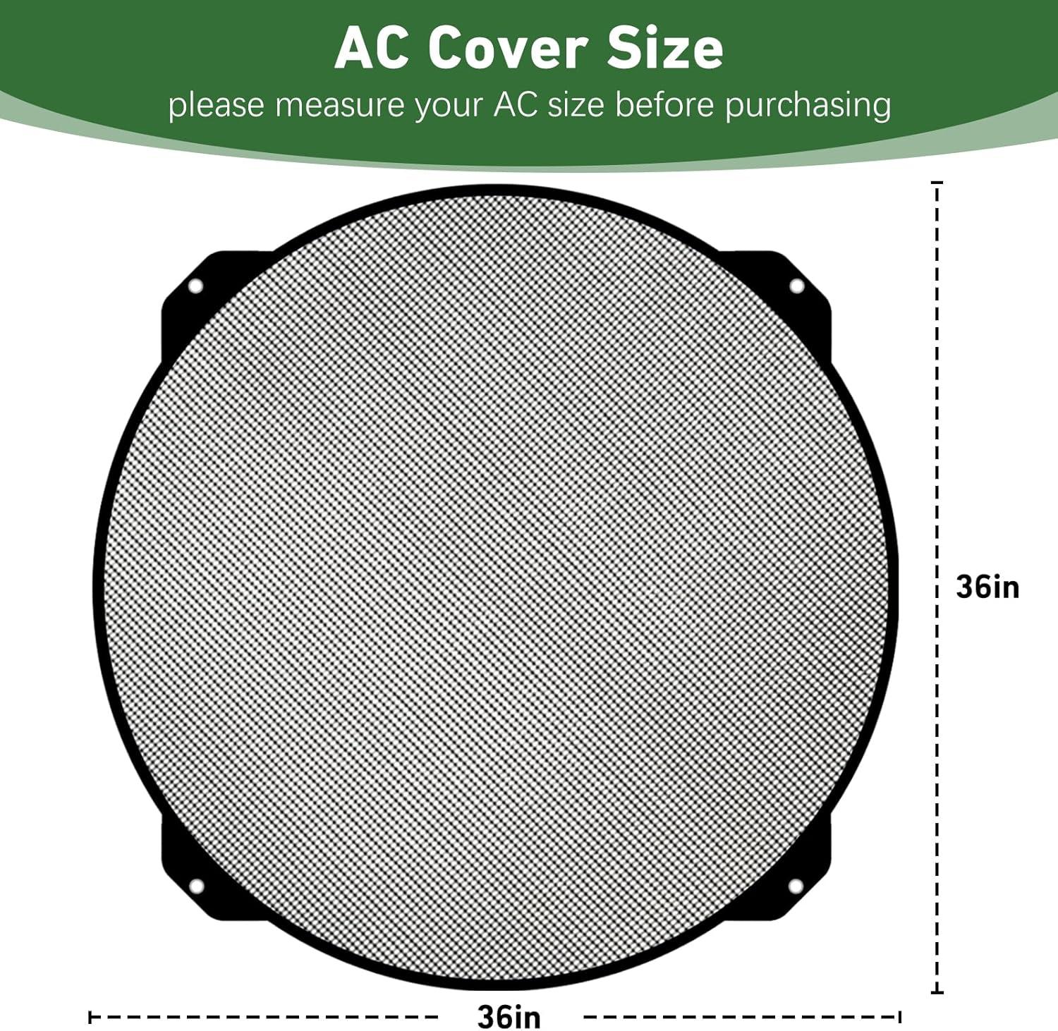 EEEkit 36x36" Air Conditioner Cover for Outside Units, Top Universal Mesh AC Cover for All Seasons