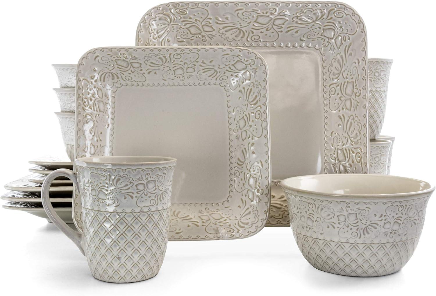 Andhy 16 Piece Stoneware Dinnerware Set - Service for 4