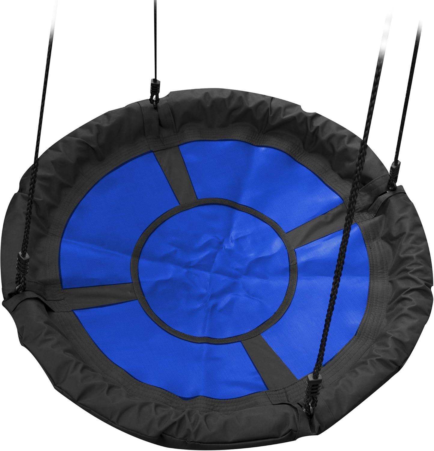 Swing-N-Slide  40" Nest Swing - Blue with Black Ropes - 40" L x 40" W x 70" H