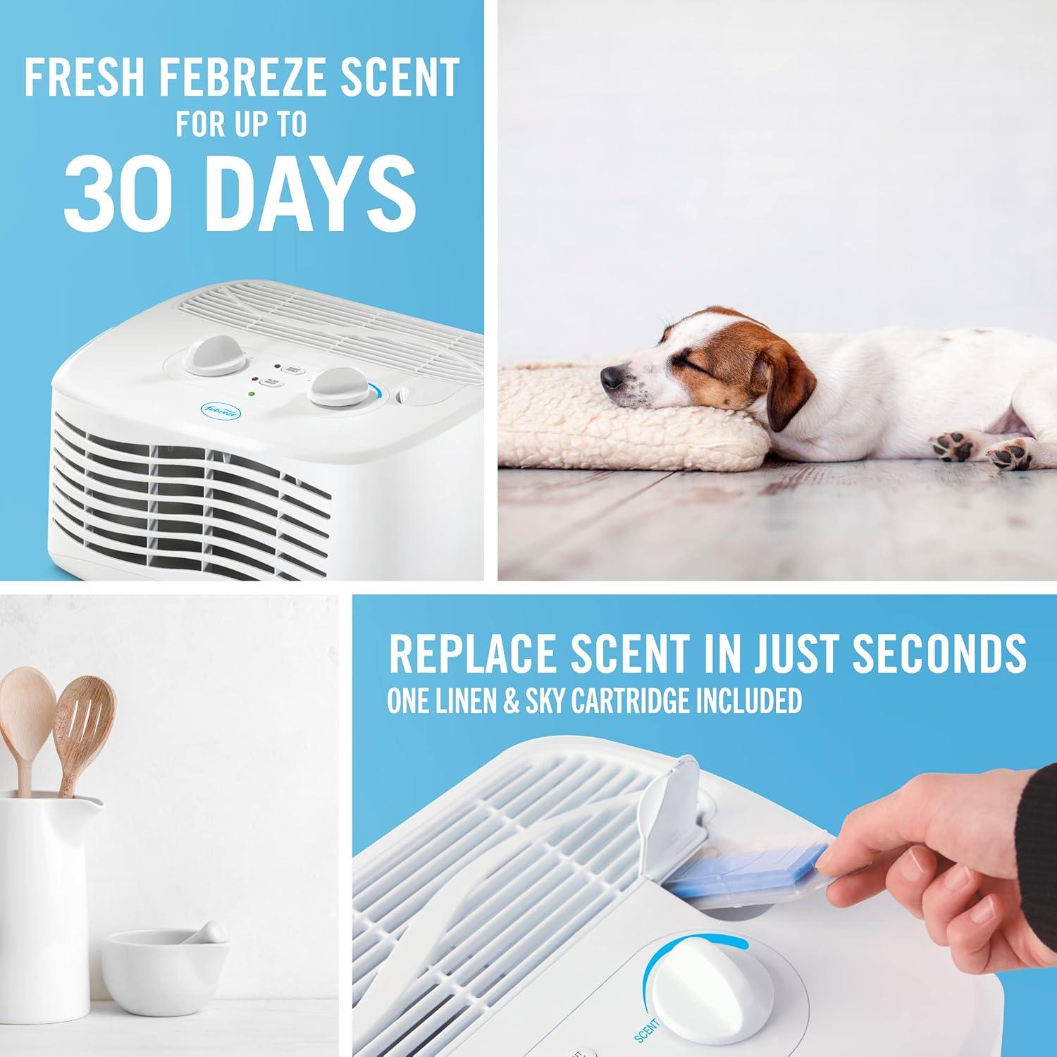 febreze fht170w hepa-type air purifier, small room, white