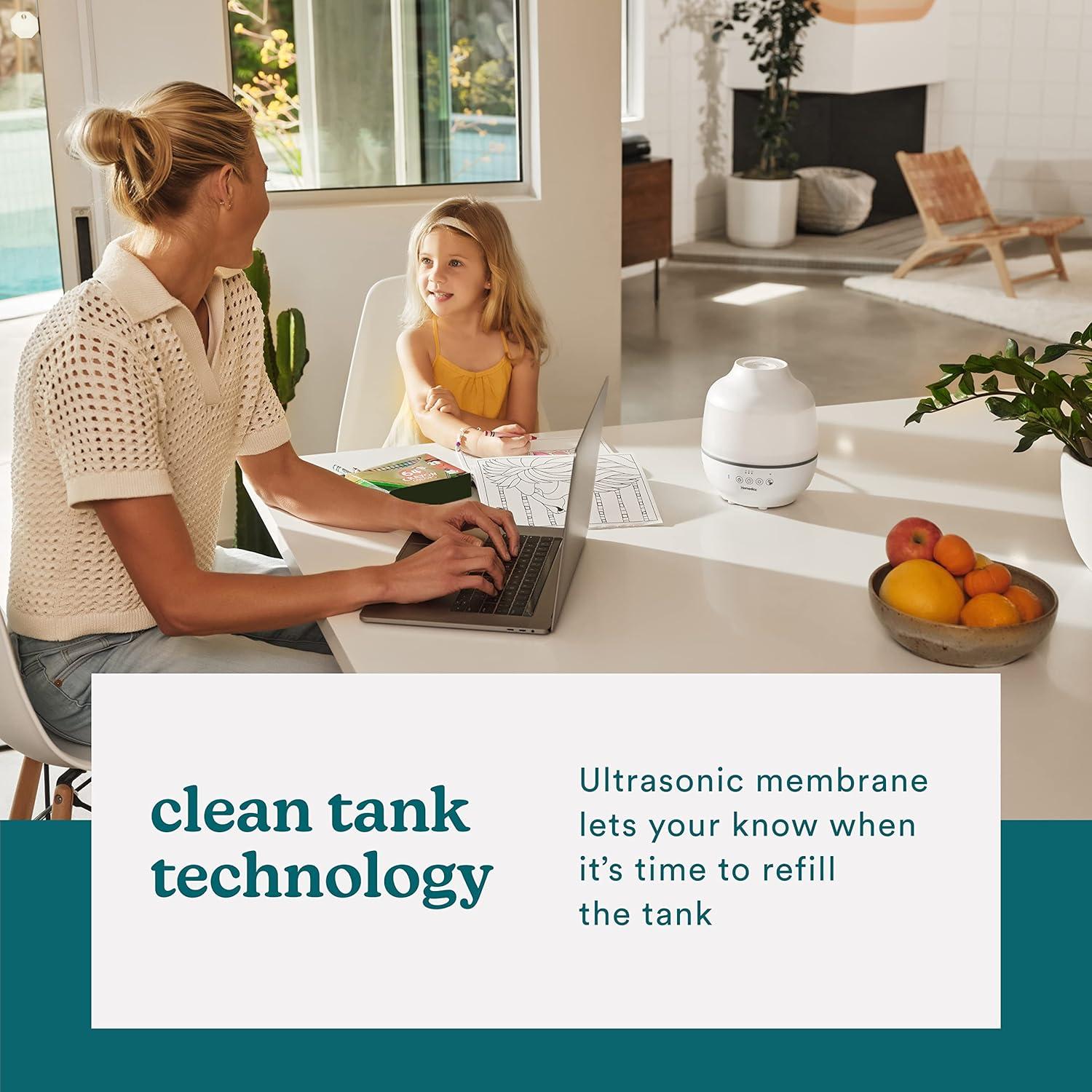 HoMedics TotalComfort 360 Cool Mist Ultrasonic Humidifier UHE-CM18, White