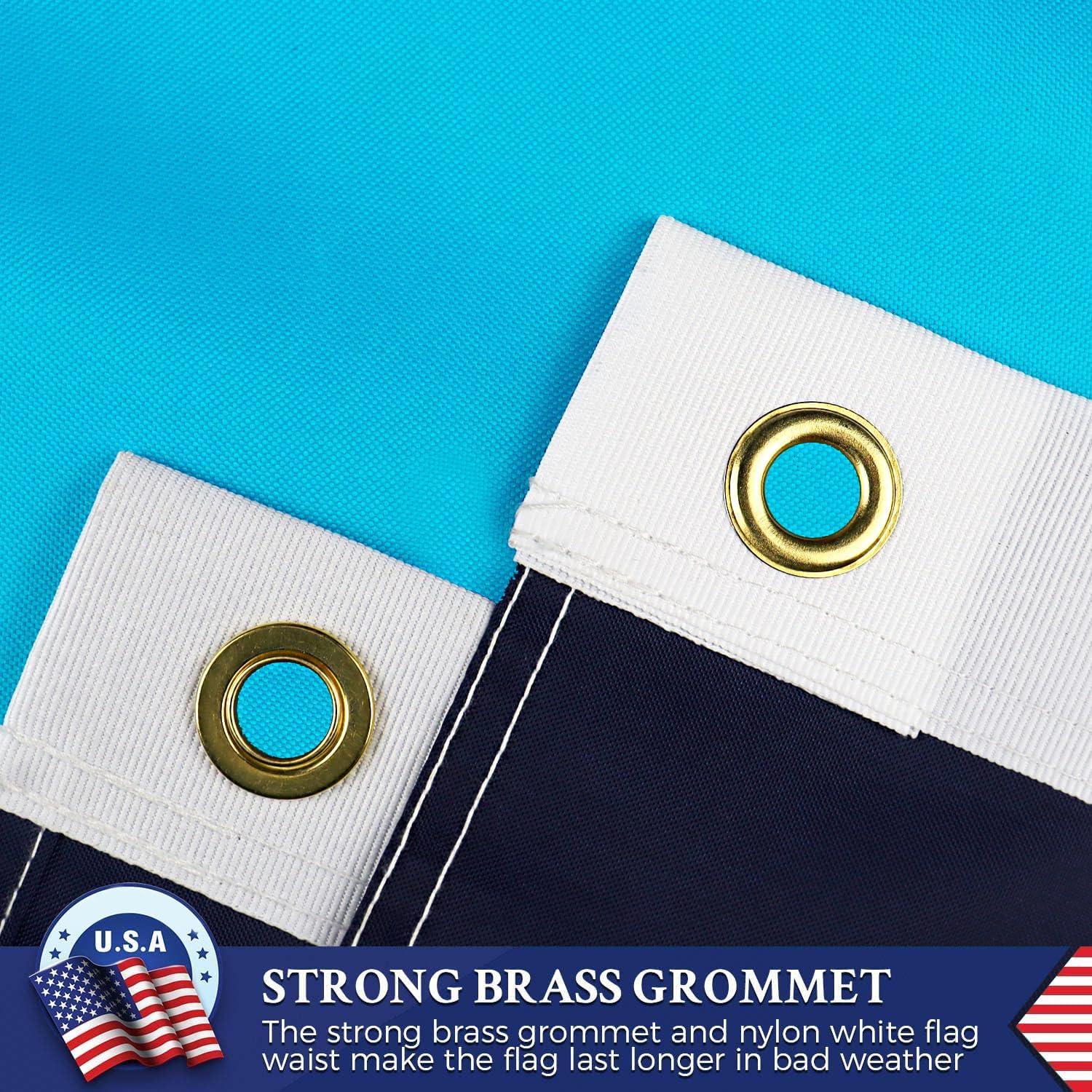 New Minnesota State Flag 3x5 Outdoor MN Flag 2 Rows Stitched Edge Canvas Header with 2 Brass Grommets