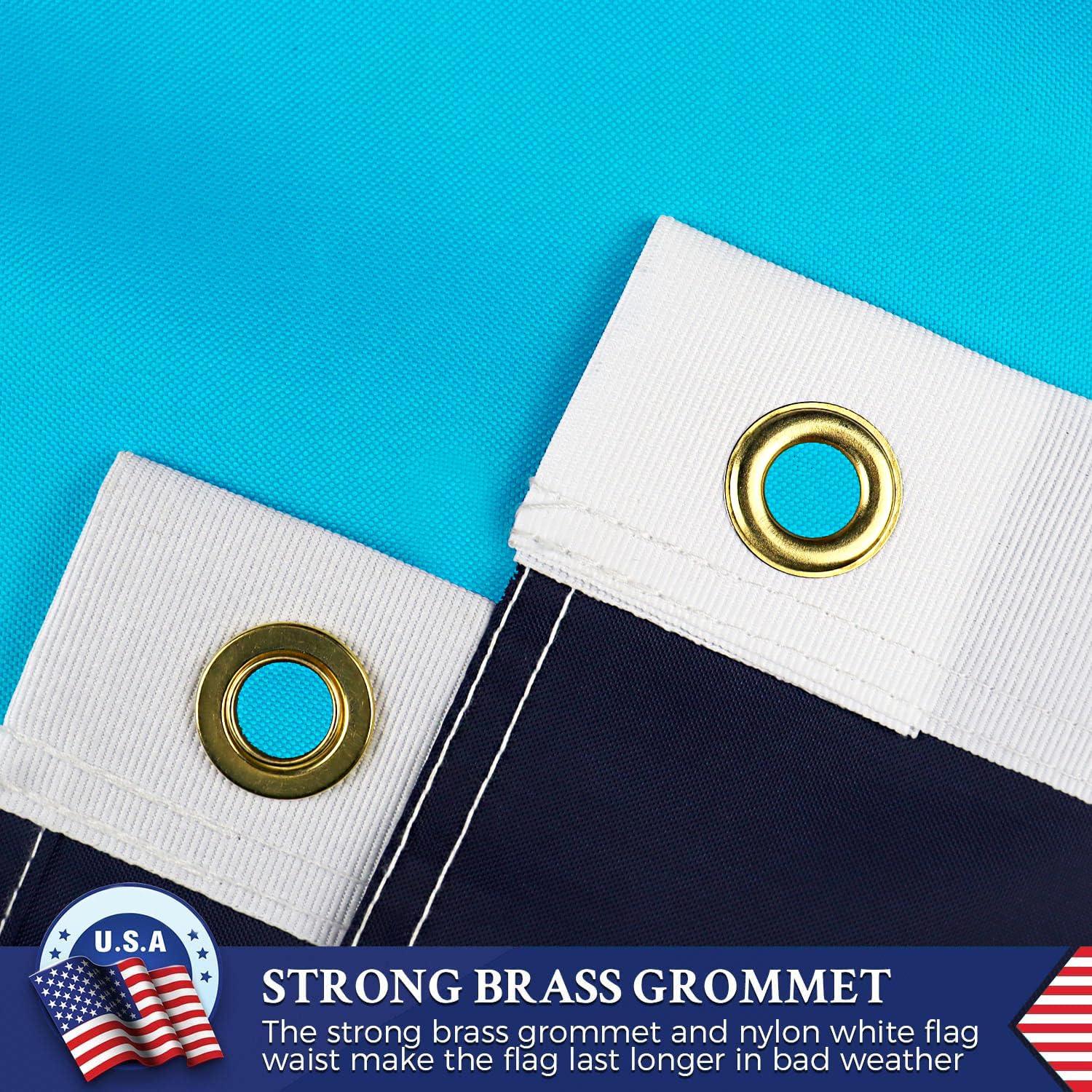 New Minnesota State Flag 3x5 Outdoor MN Flag 2 Rows Stitched Edge Canvas Header with 2 Brass Grommets