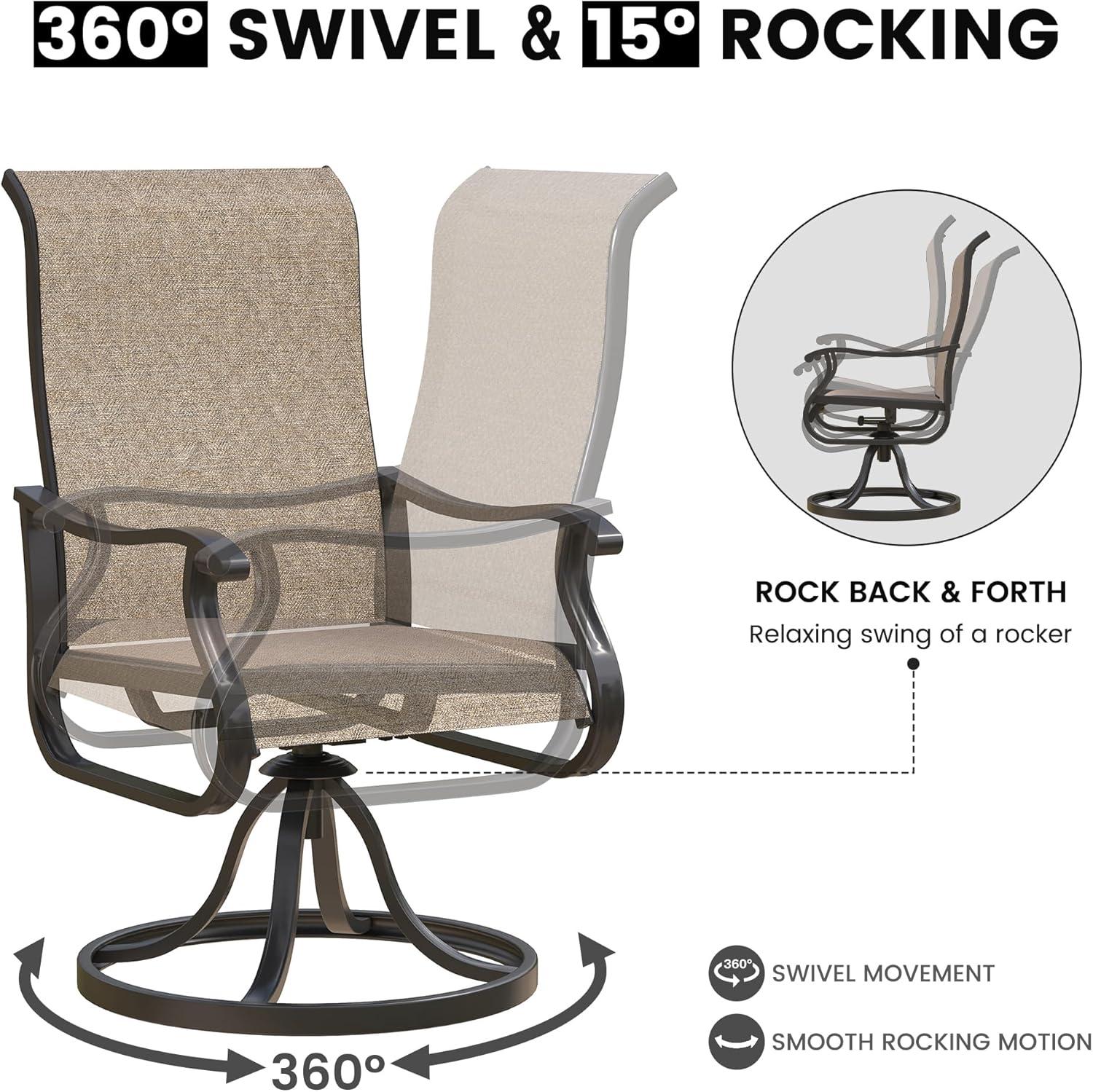 Joclynn Swivel Patio Dining Armchair