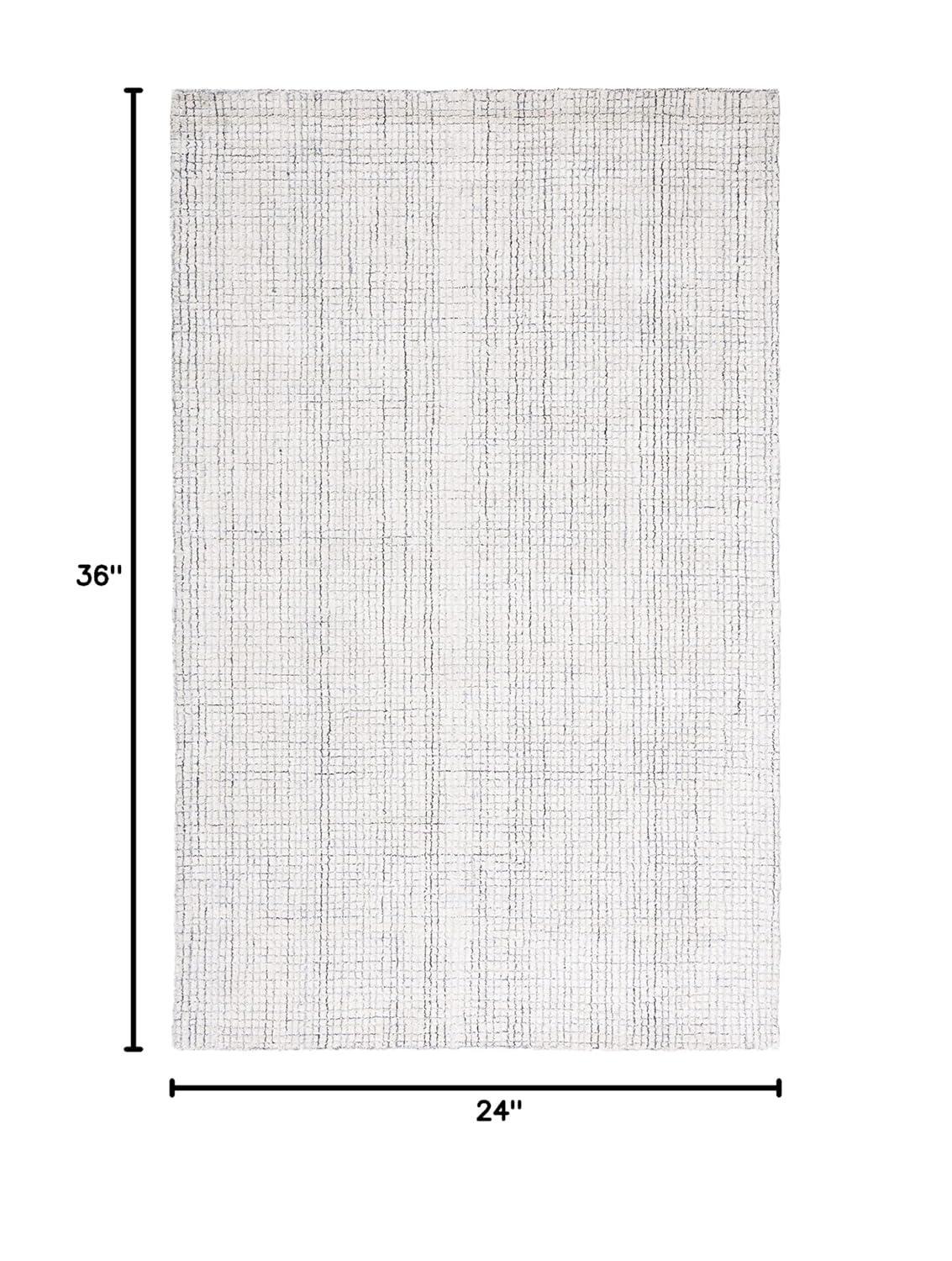 Abstract ABT470 Handmade Indoor Accent Rug - Ivory/Grey - 2'x3' - Safavieh