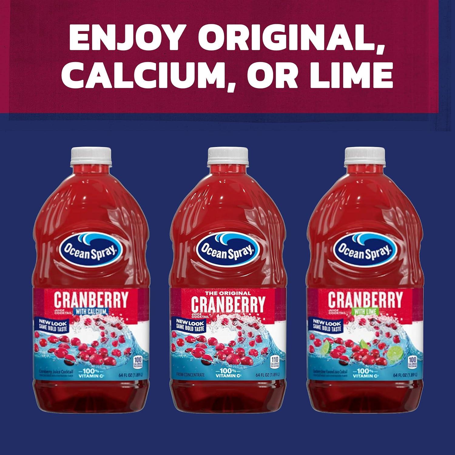 Ocean Spray Cranberry Cocktail Drink with Calcium, 64-Ounce Bottles (Pack of 8)