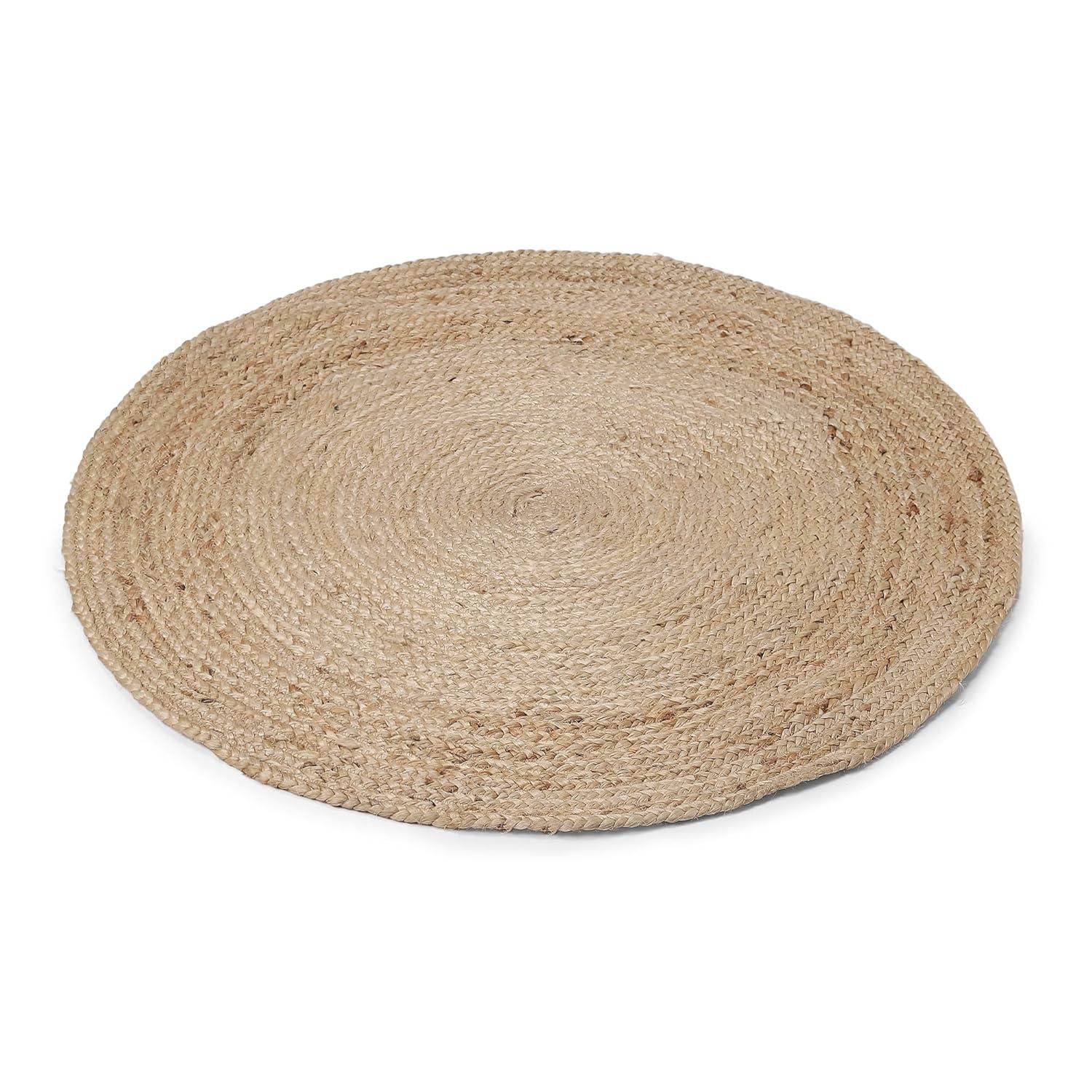 Natural Fiber NF801 Hand Woven Indoor Area Rug - Natural/Natural - 3' Round - Safavieh