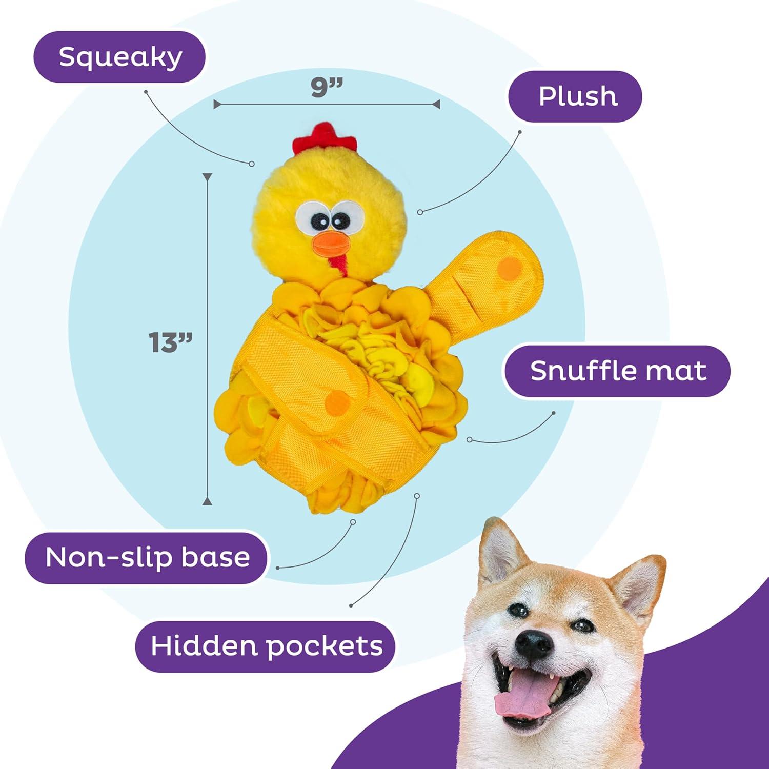 Kyjen 103804 Outward Hound Snuffle Palz Chicken Dog Toy - Large