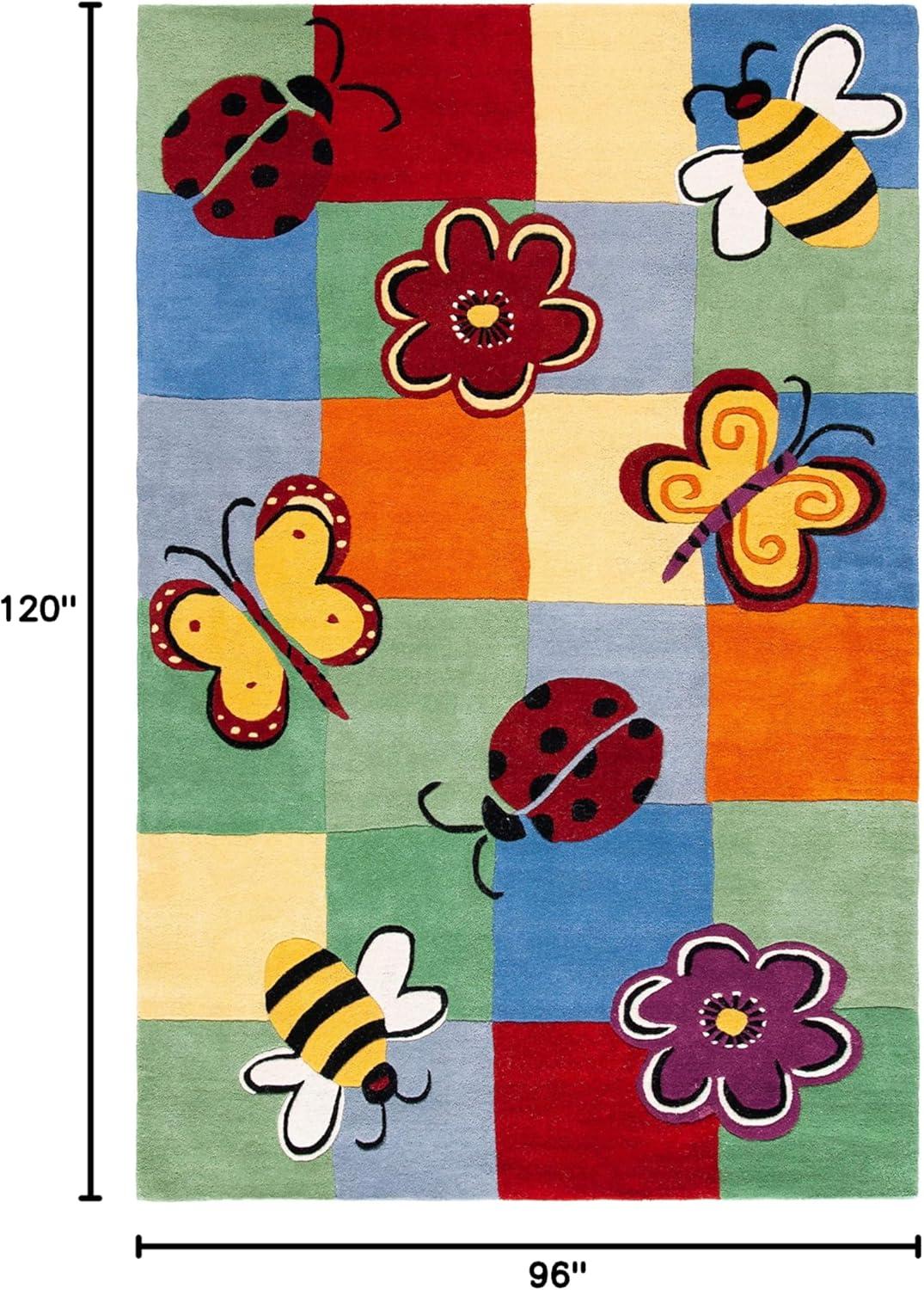 SAFAVIEH Kids Dorris Butterflies and Flowers Area Rug, Multi, 8' x 10'